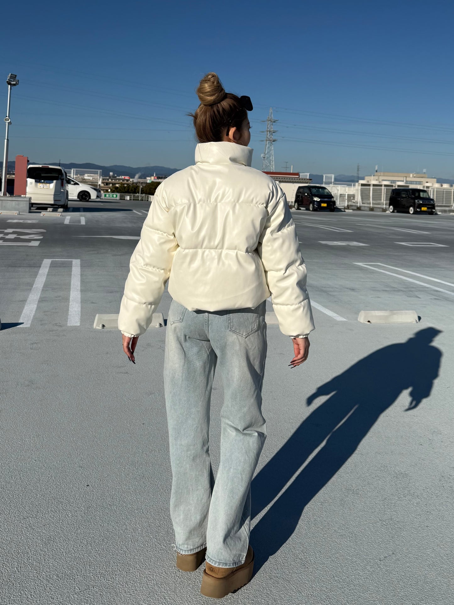 レザーショートダウンジャケット DPB73595