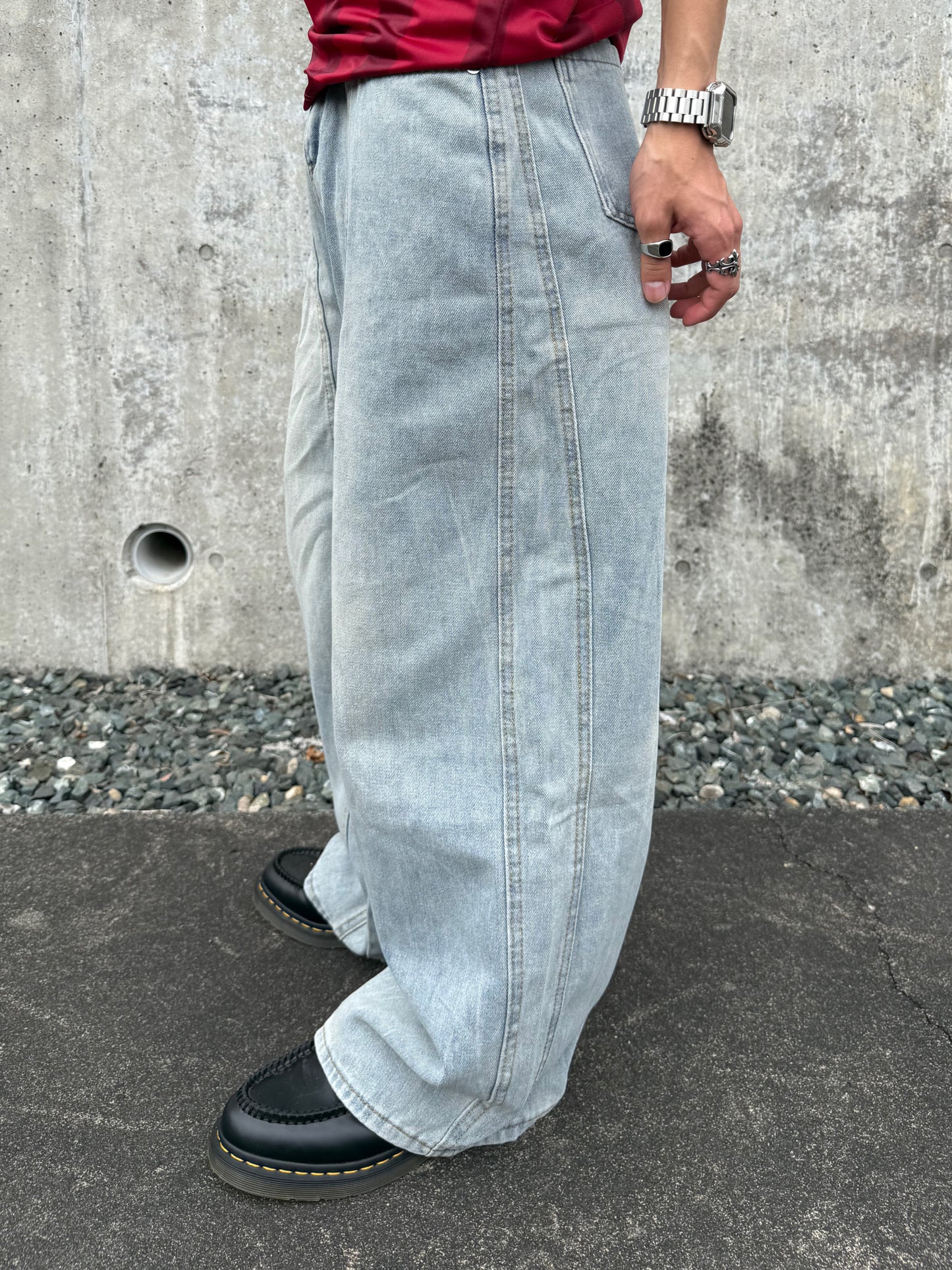 kenshin_ライトカラーワイドデニムパンツ DPB73403