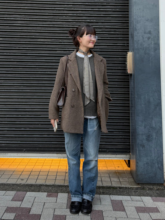 ブロックチェックスカーフ DPA43700