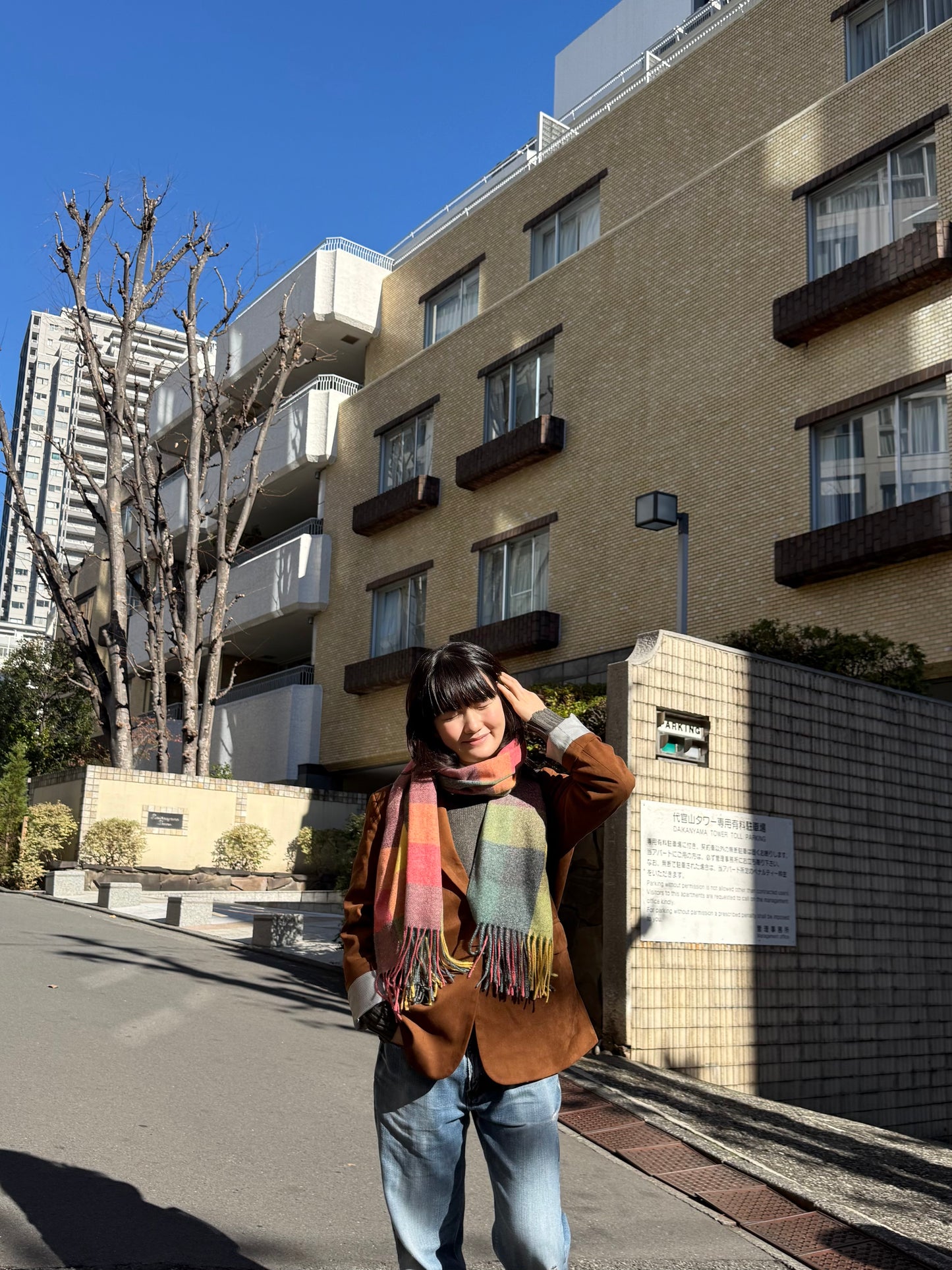 ブロックチェックマフラー DPA43728