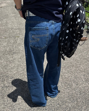 バックステッチワイドデニムパンツ DPC07038