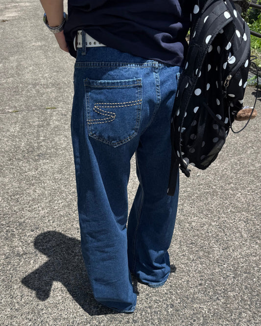 バックステッチワイドデニムパンツ DPC07038