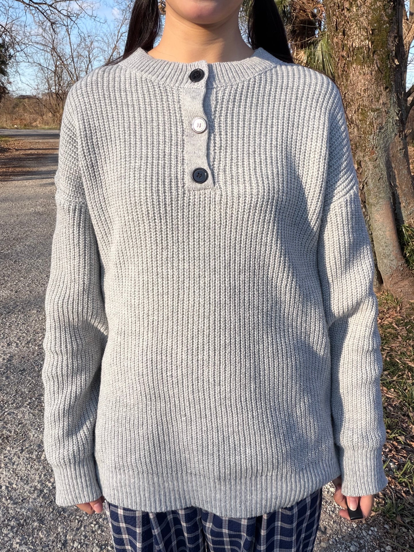 ミニマルヘンリーニットトップス DPB92113