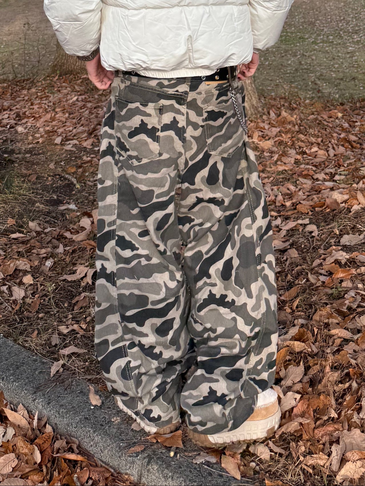 カモフラワイドデニムパンツ DPB90106