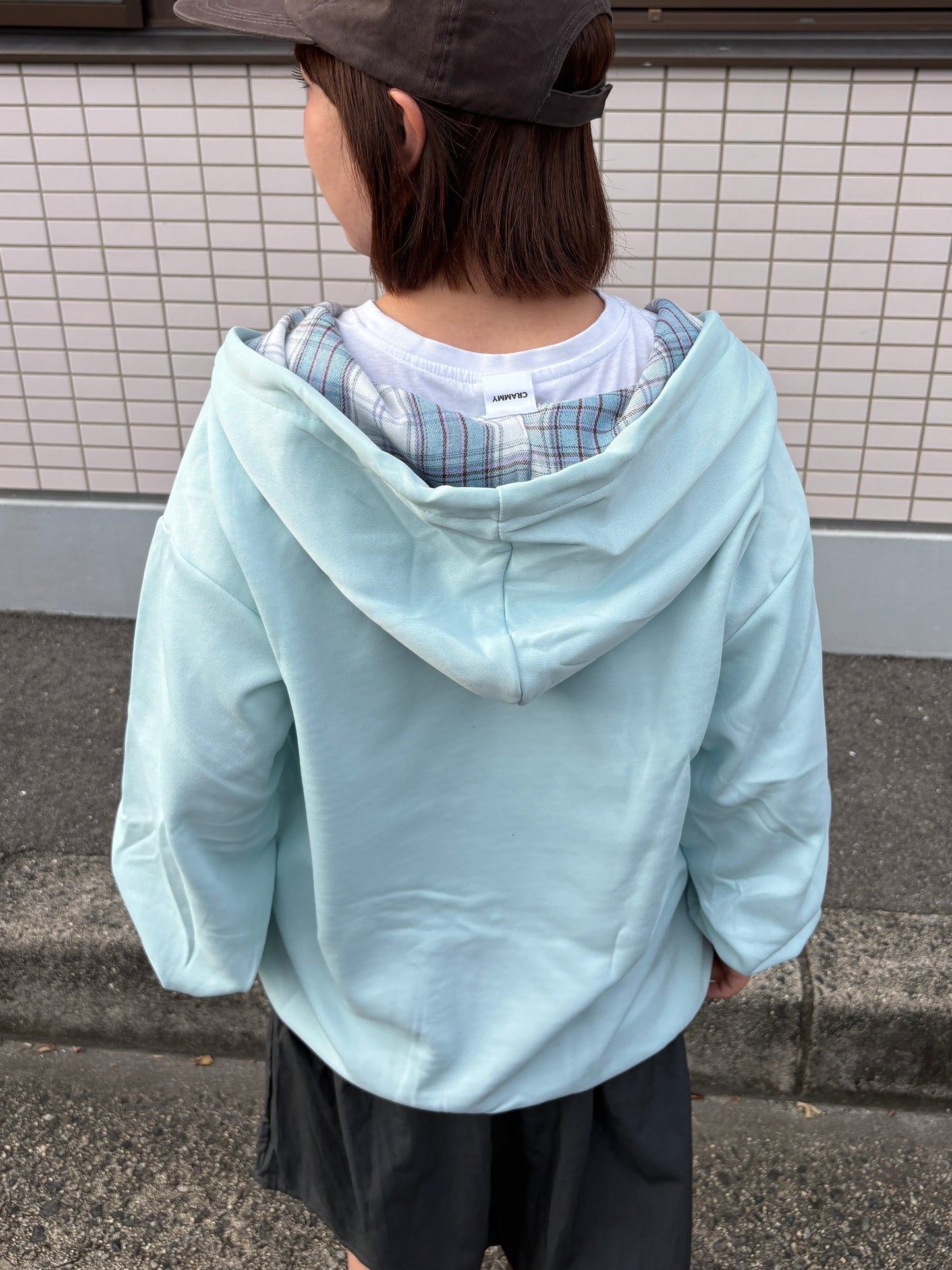 チェックジップパーカー DPB97009