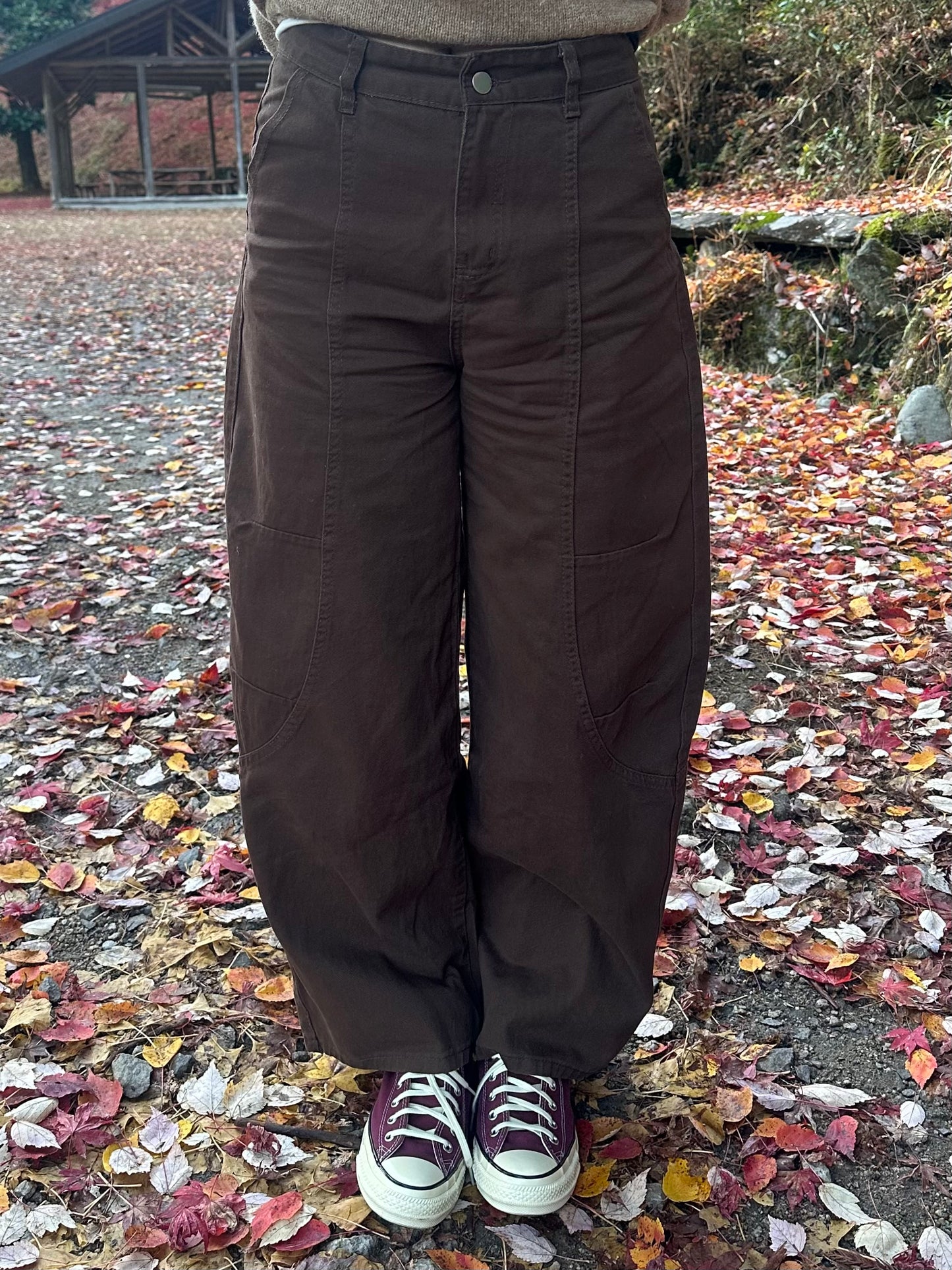 ステッチデザインブラウンパンツ DPB95069