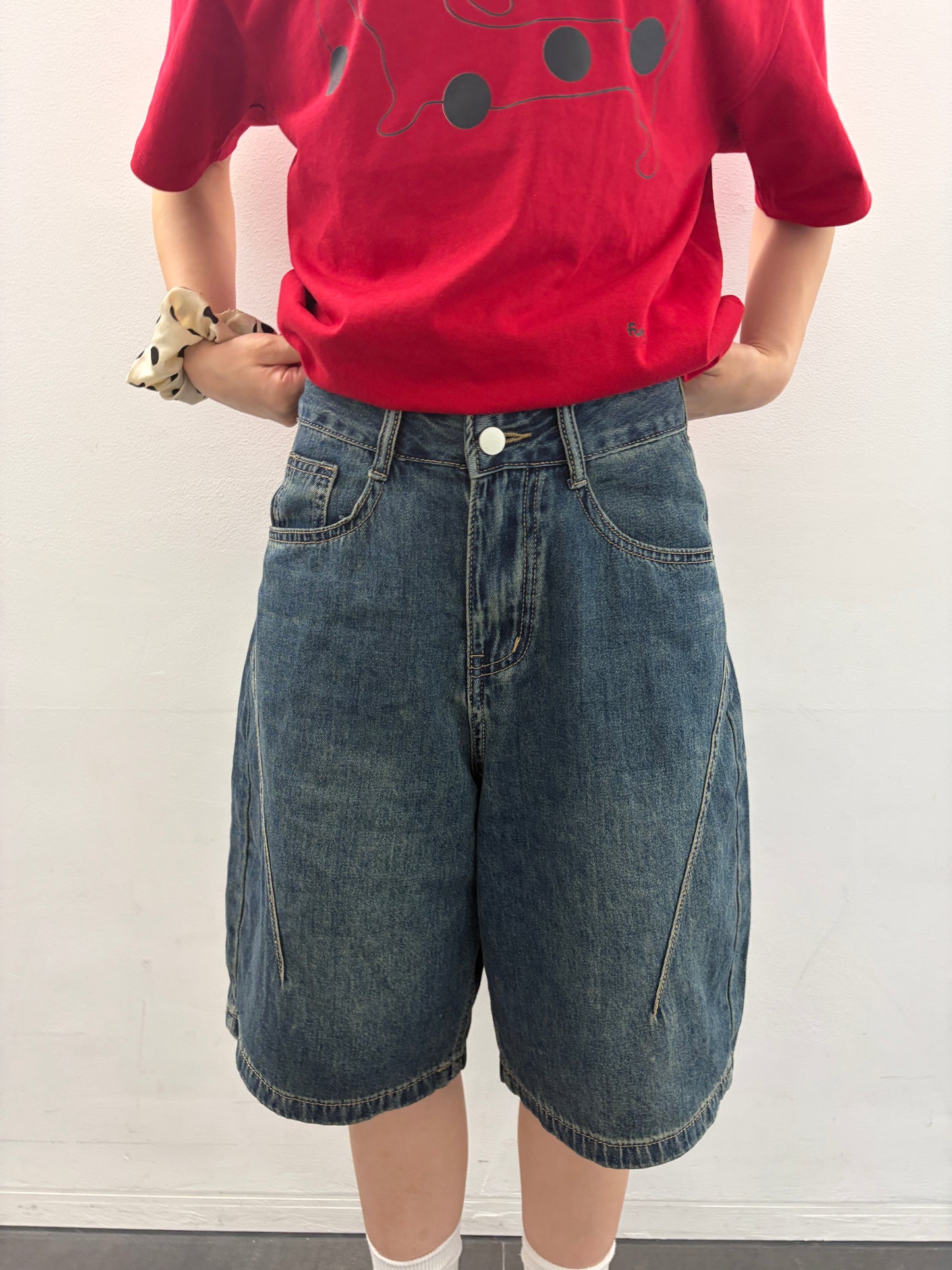 カーブデニムハーフパンツ DPB99124