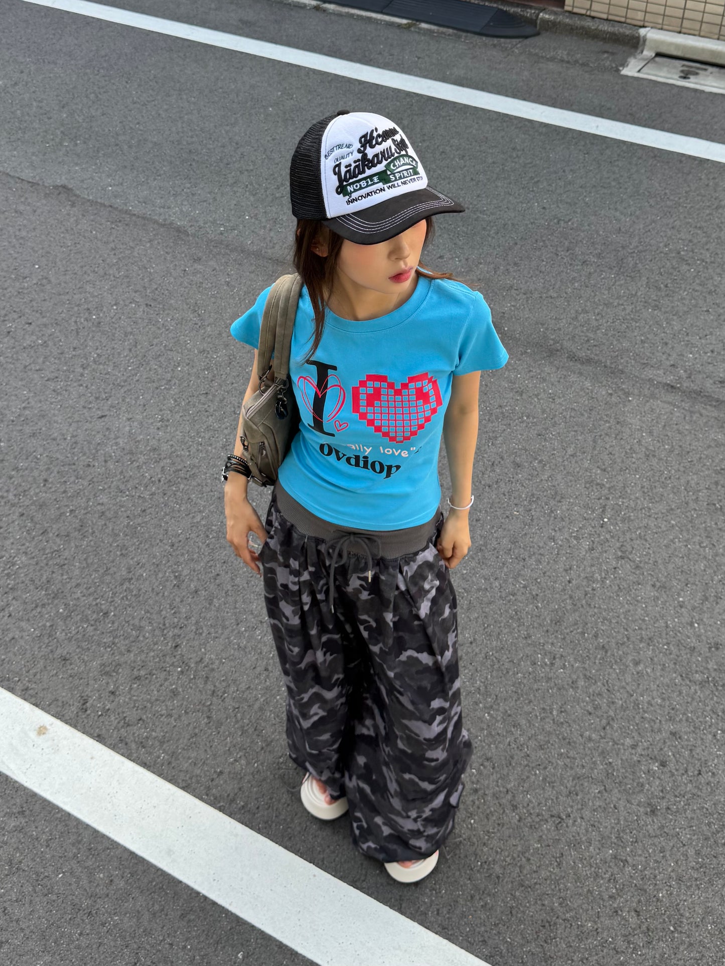 ピクセルアイラブTシャツ DPB86086