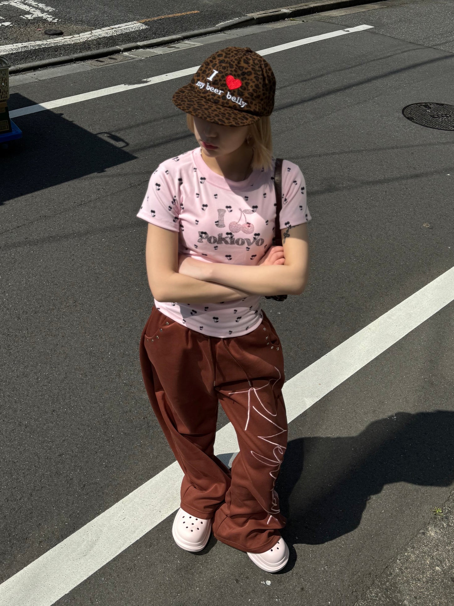 バイカラークロスロゴスウェットパンツ DPB86246