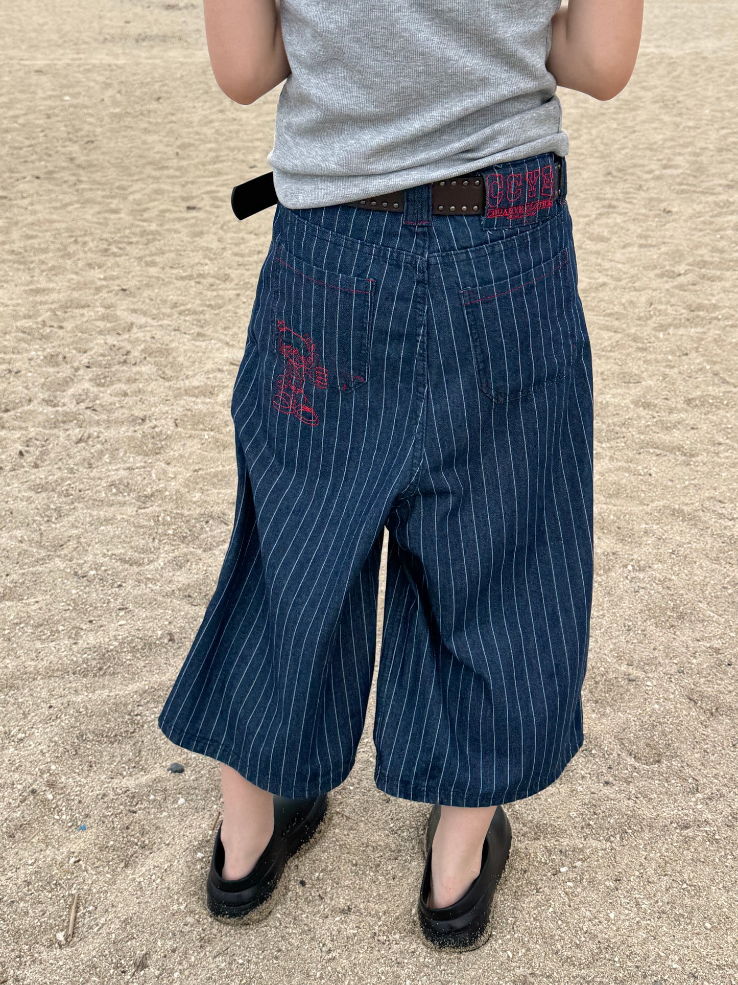ストライプハーフデニムパンツ DPB85277
