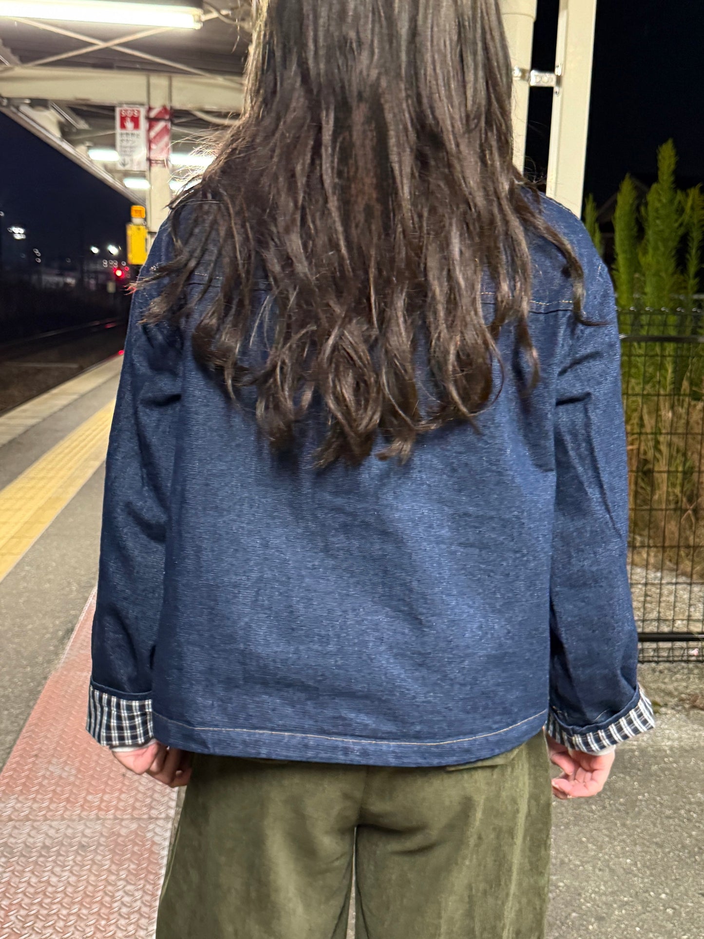 チェックデニムジャケット DPC01009