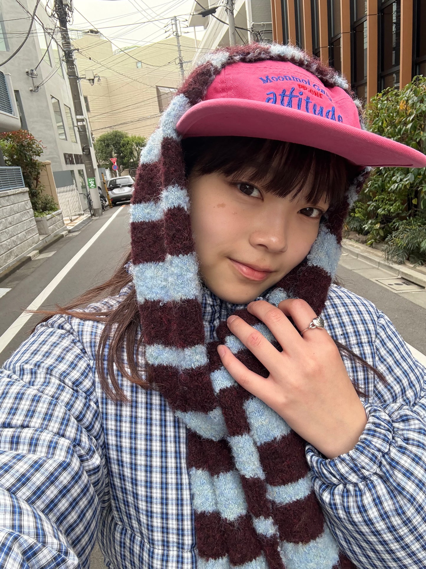 バイカラーボーダーマフラー DPB91062