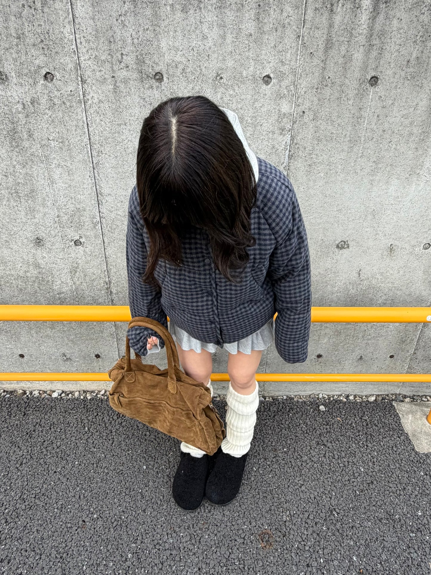 チェックショートダウンジャケット DPB98012