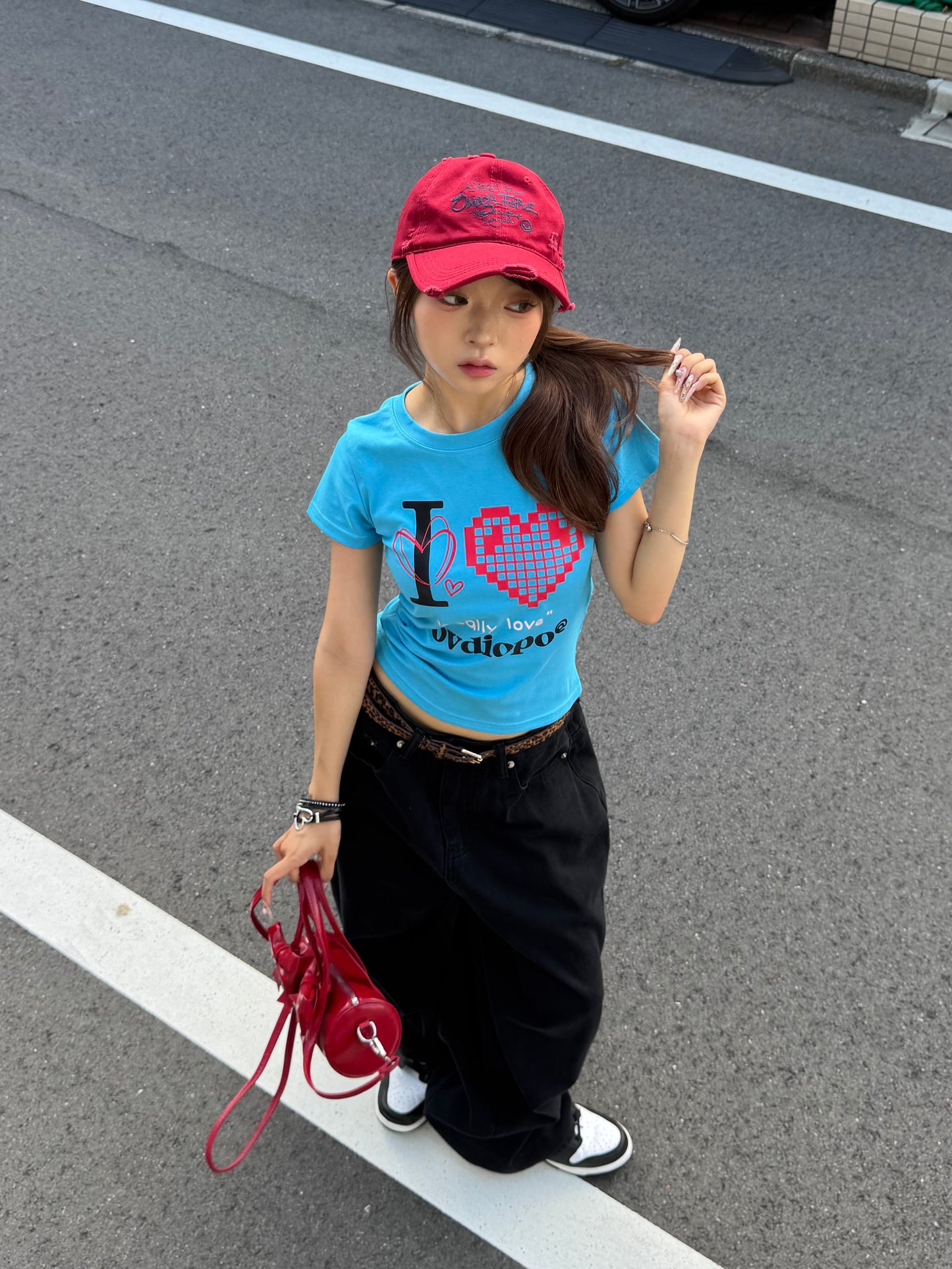 ピクセルアイラブTシャツ DPB86086