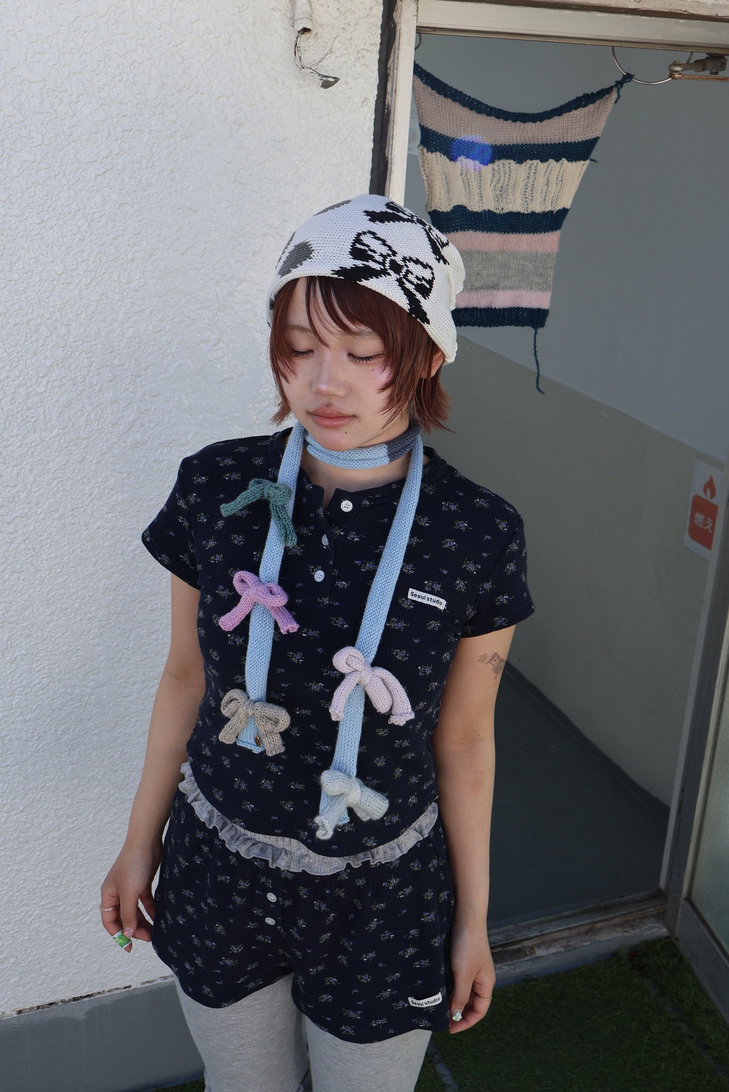 ミニフラワーサーマルセットアップパンツ DPC04052