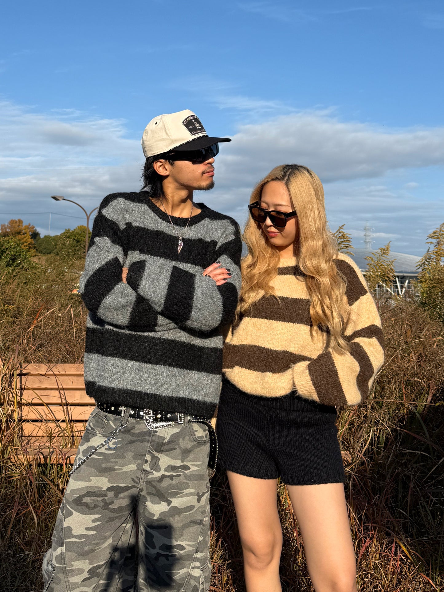 ボーダニットトップス DPB73526