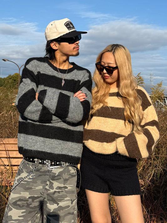 【即納】ボーダニットトップス DPB73526S