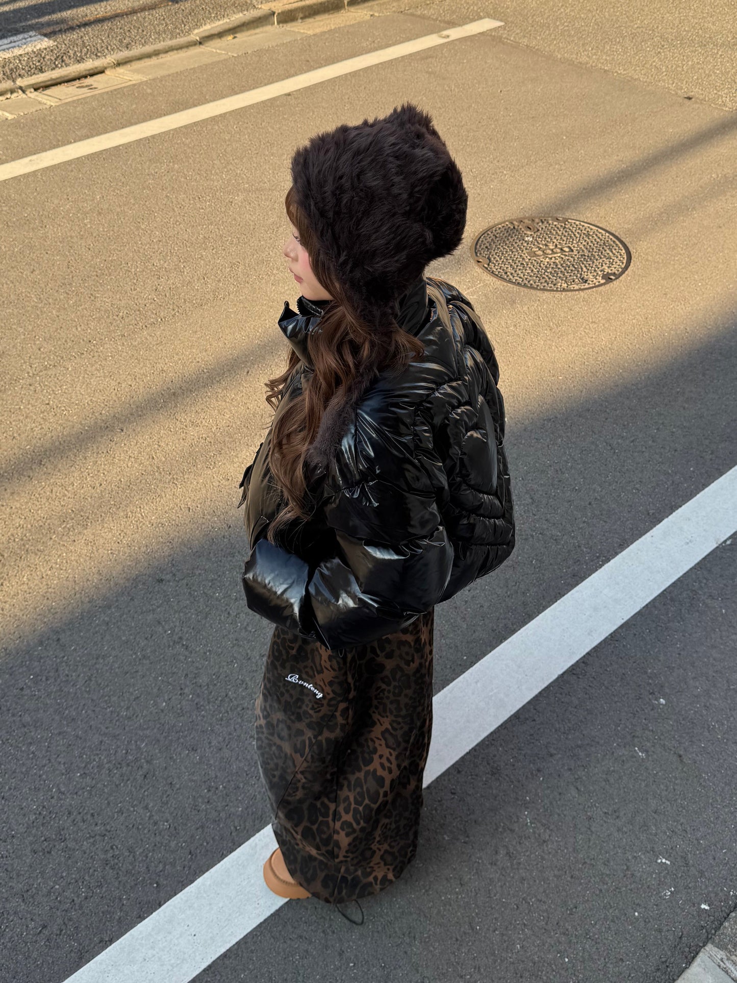 ウォッシュドレオパードスウェットパンツ DPB86171