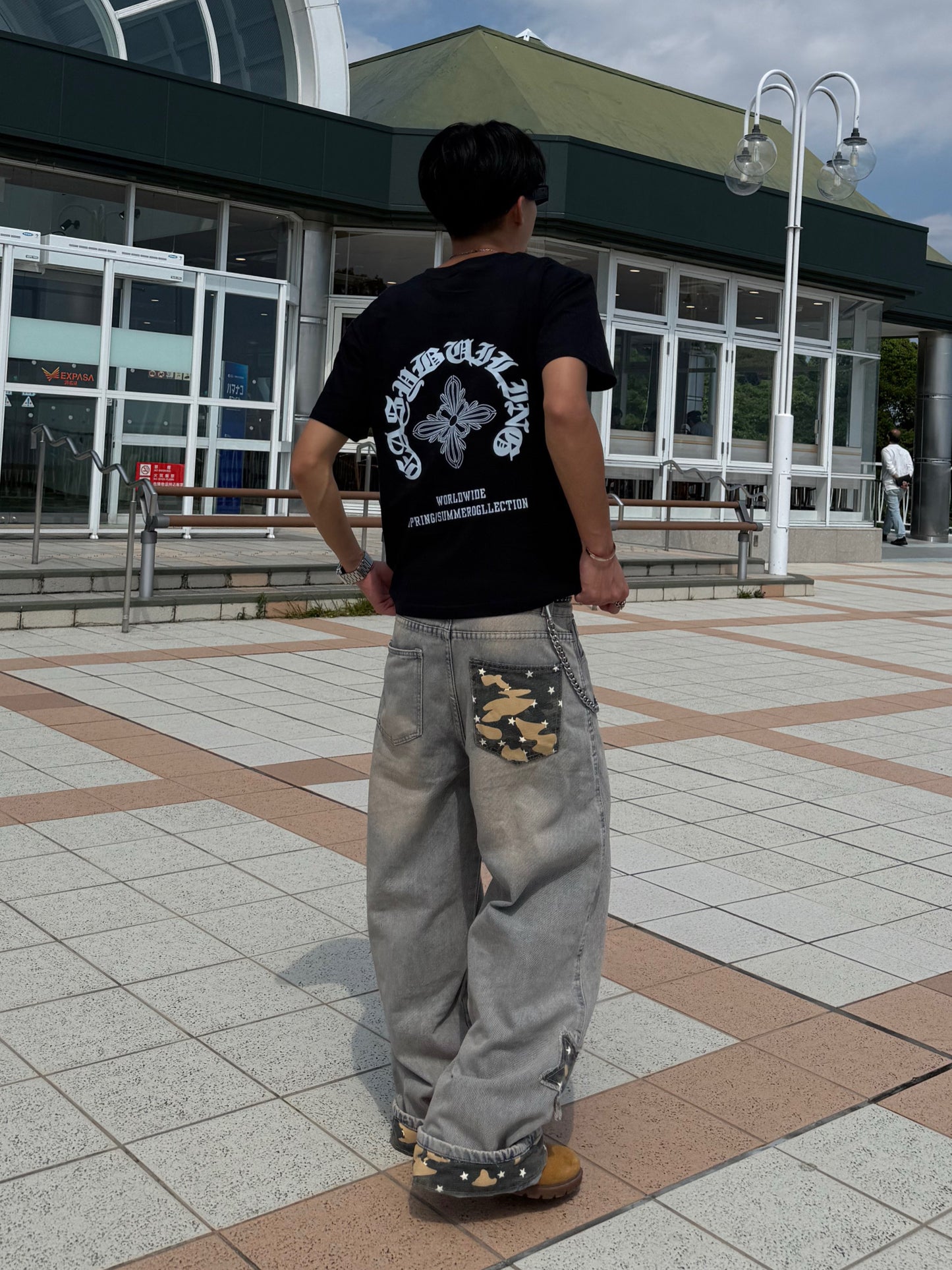 バックポイントカモフラデニムパンツ DPB90212
