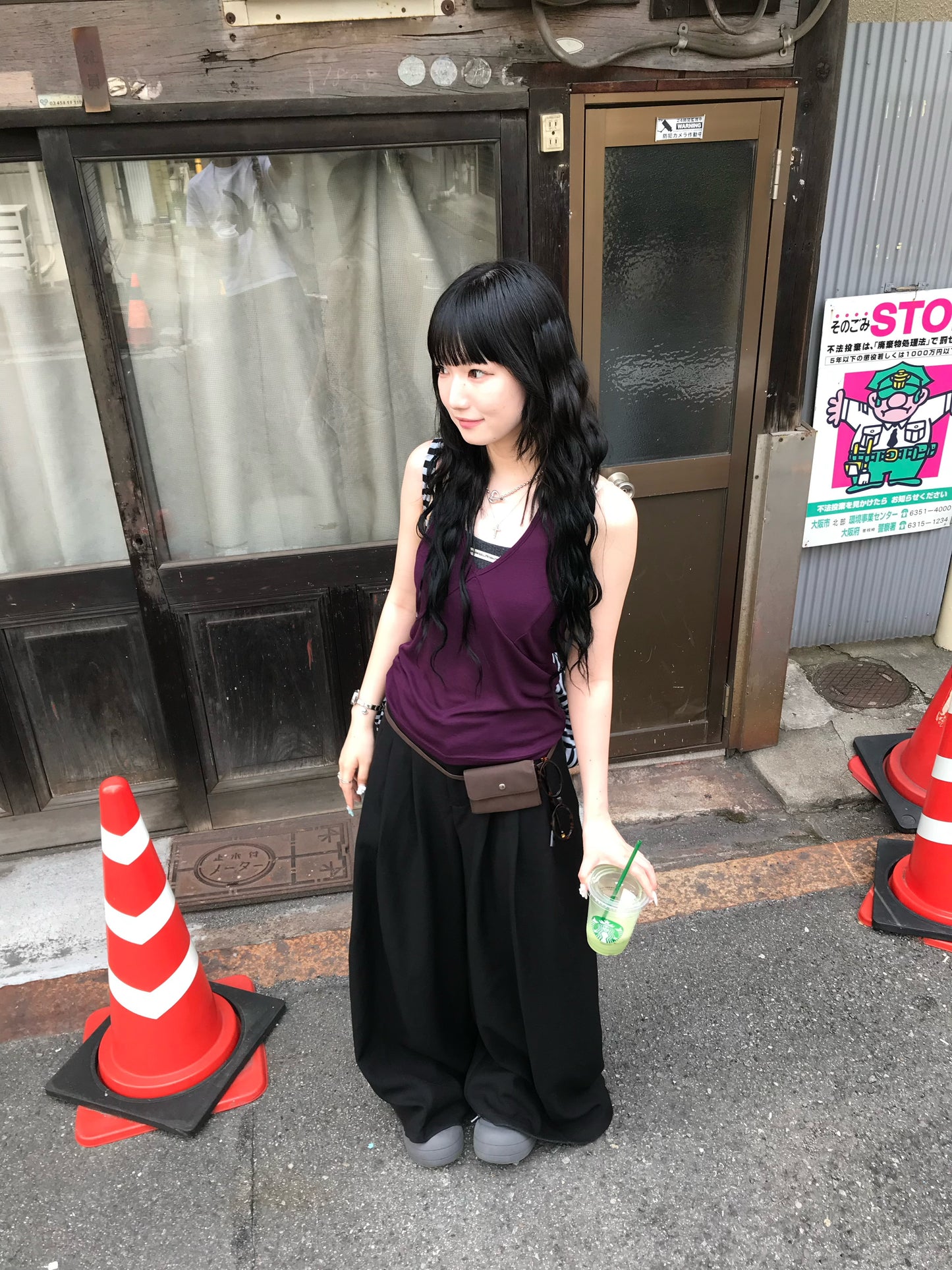 【即納】フレアワイドスラックス DPB85427S