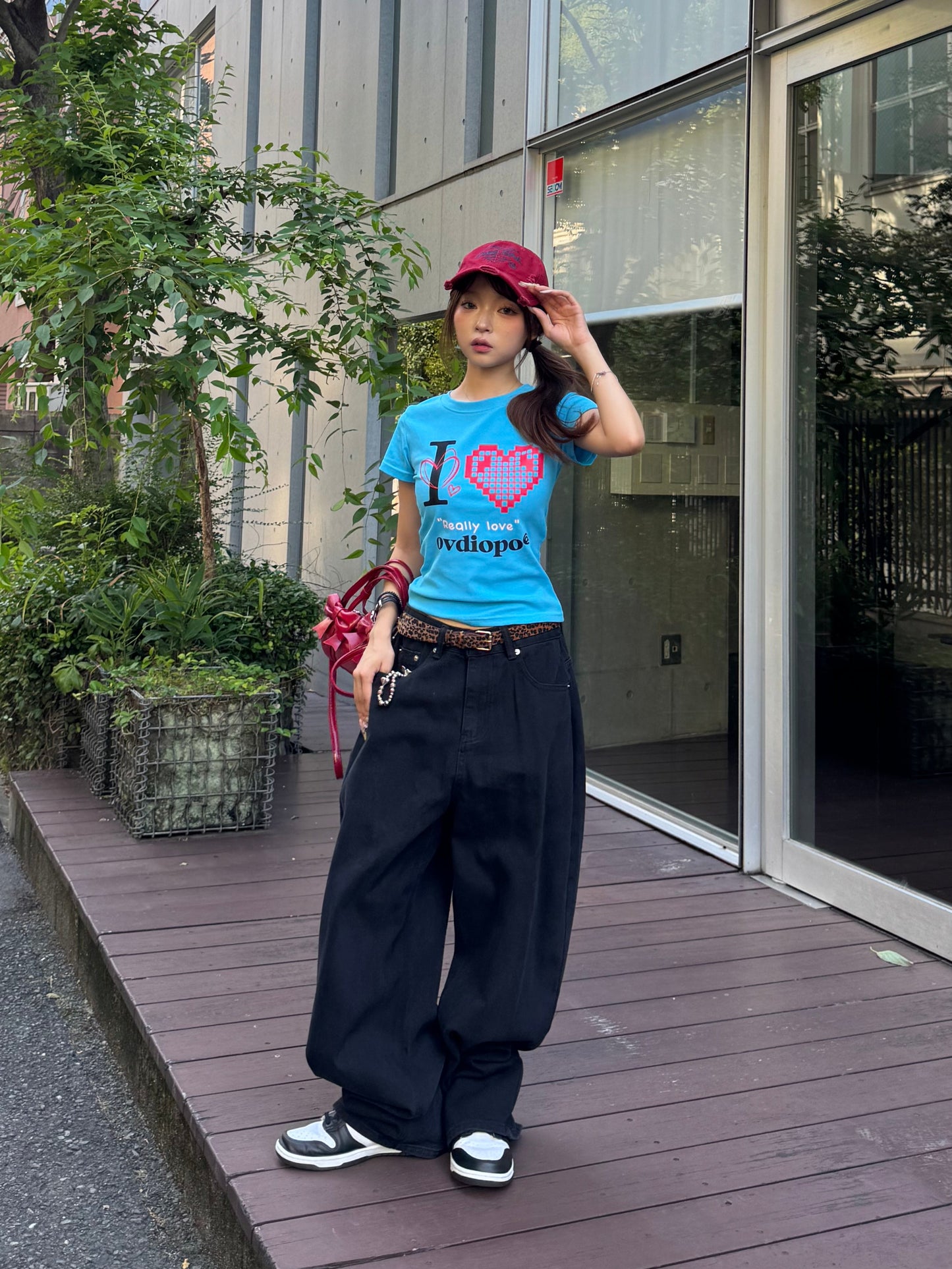 ピクセルアイラブTシャツ DPB86086