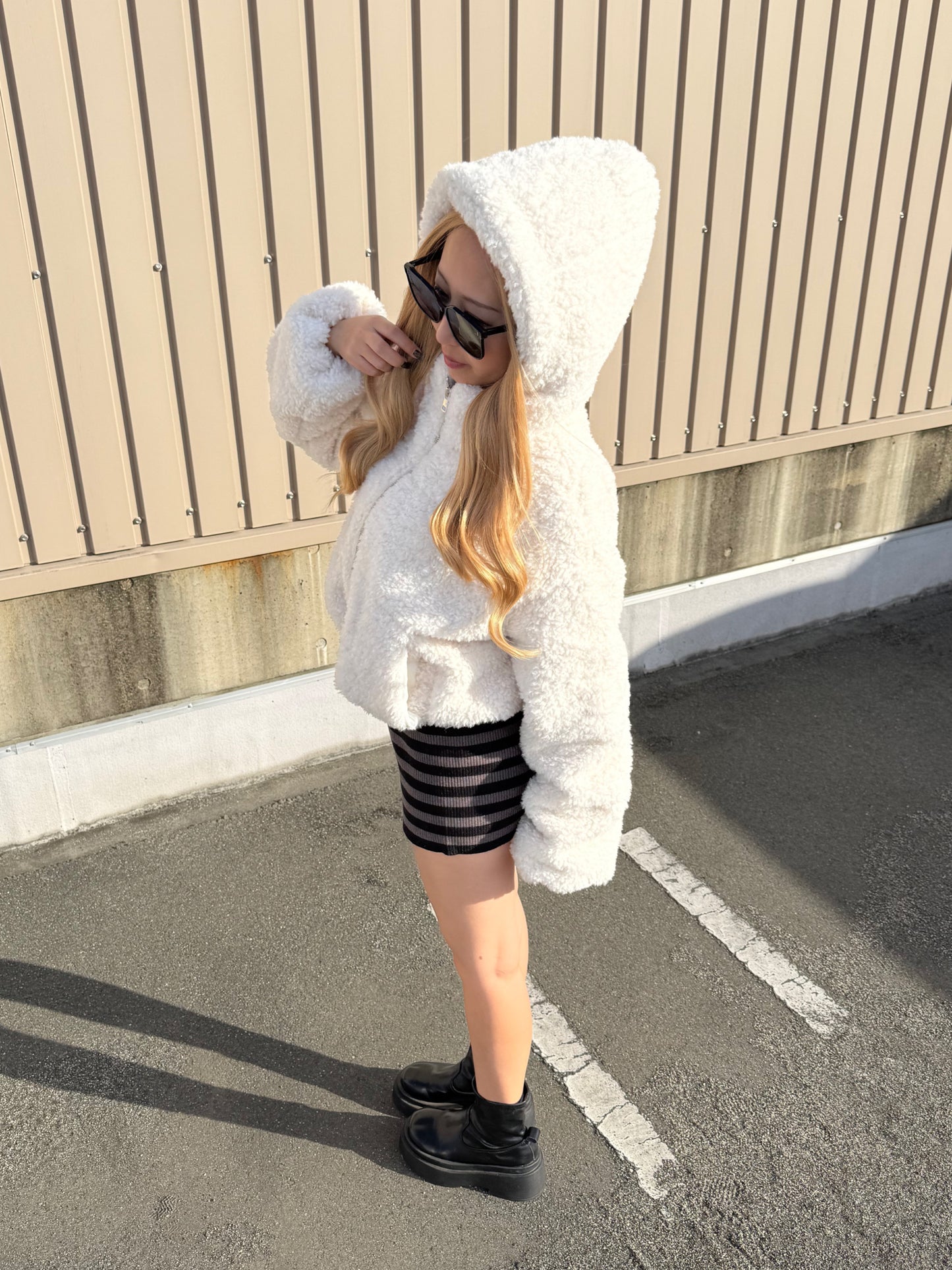 ボーダーニットショートパンツ DPB73537