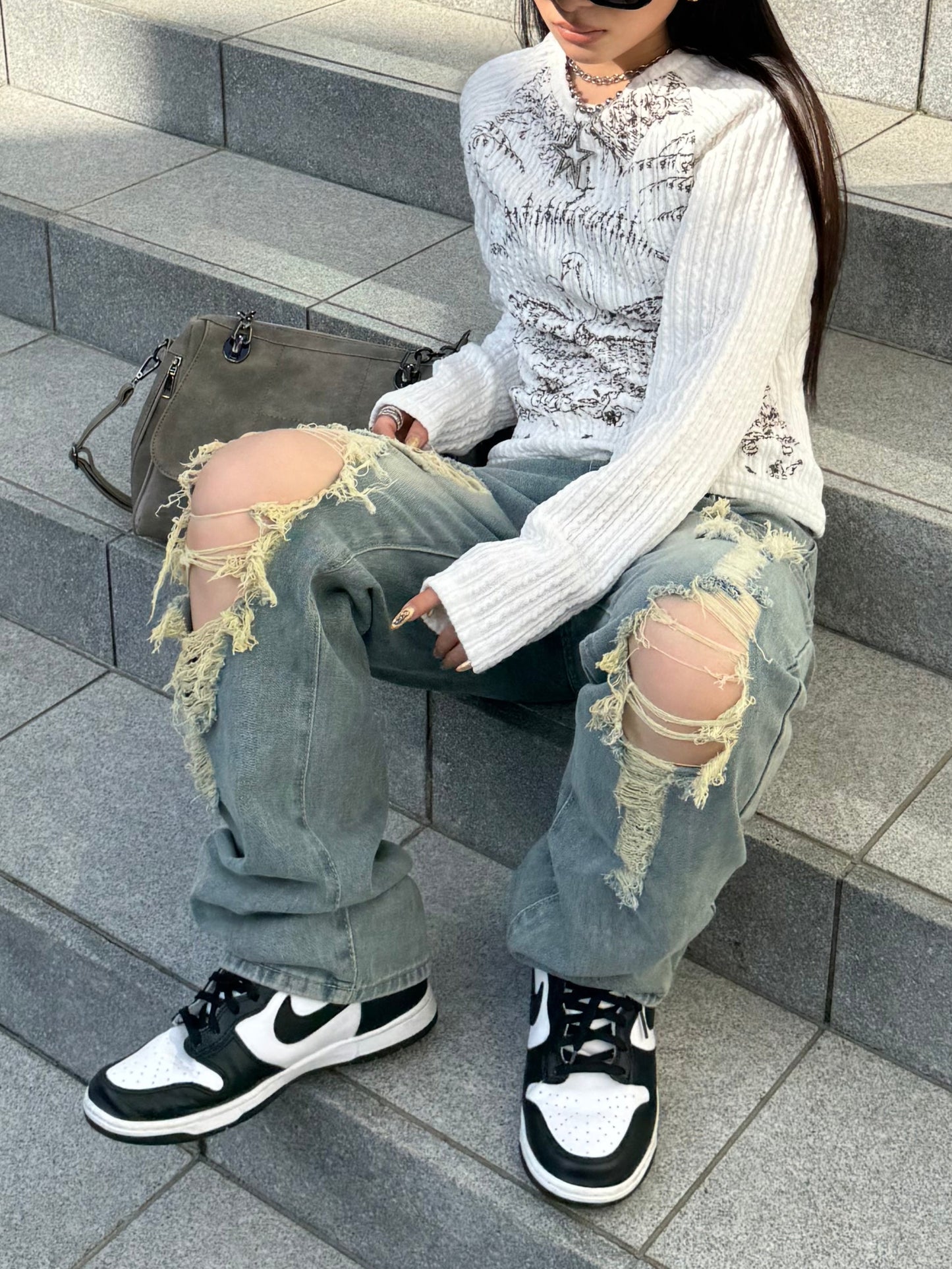 ダメージデニムパンツ DPB86031