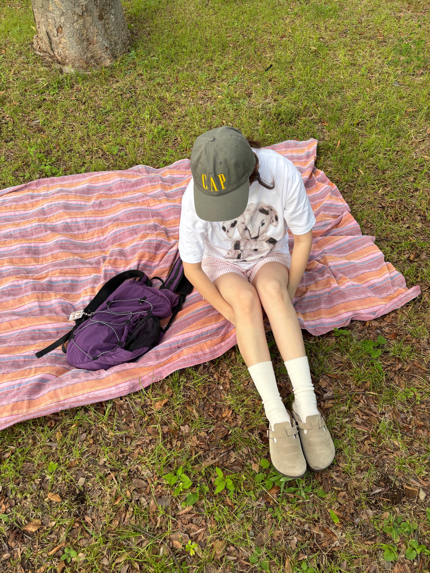 ピンクストライプショートパンツ DPB84354