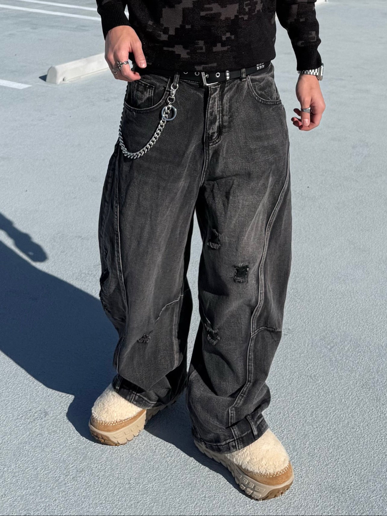 ダメージデザインデニムパンツ DPB90140