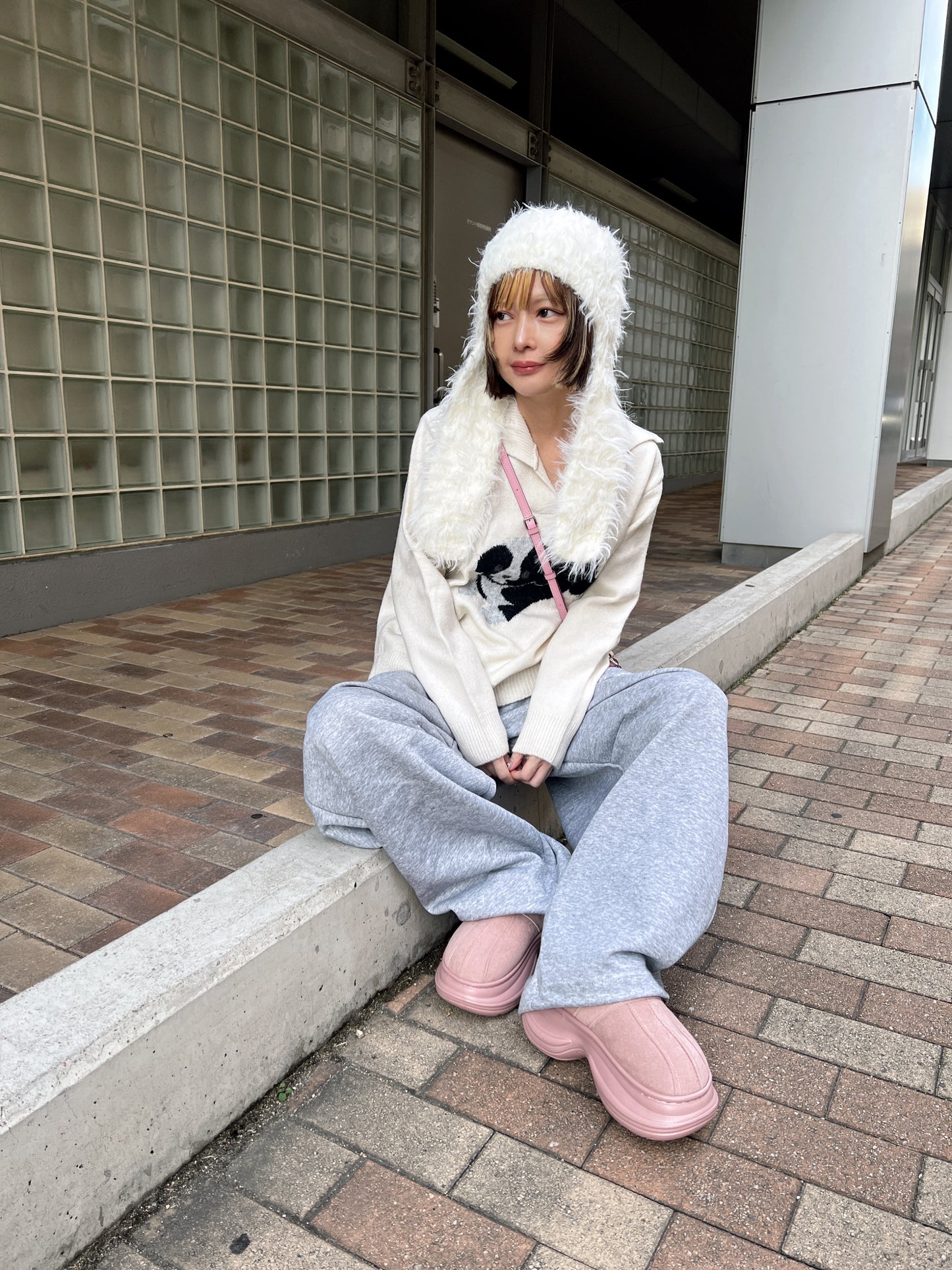 ドッグプリントニットプルオーバー DPB79220