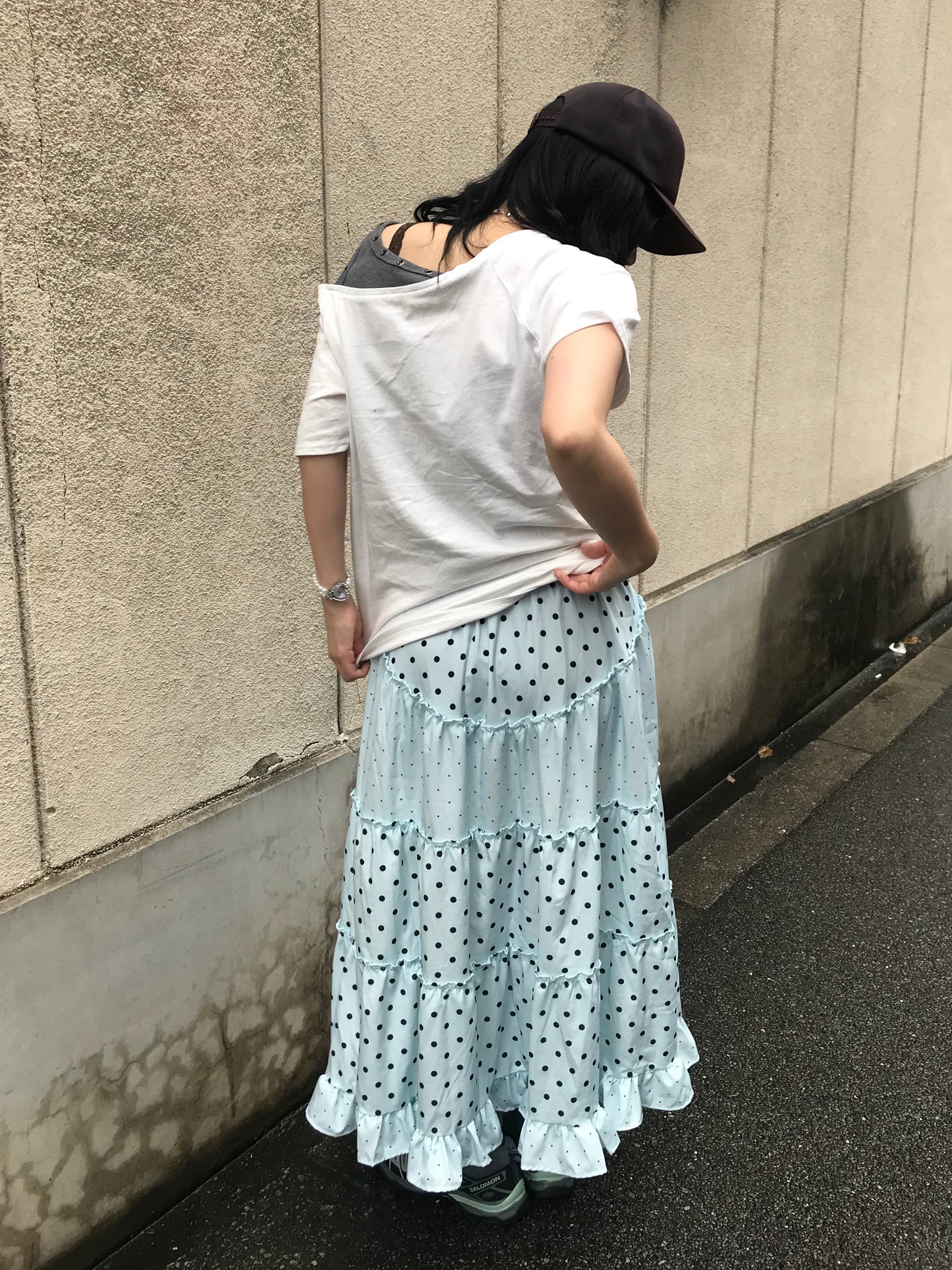 ドットフリルロングスカート DPB89246