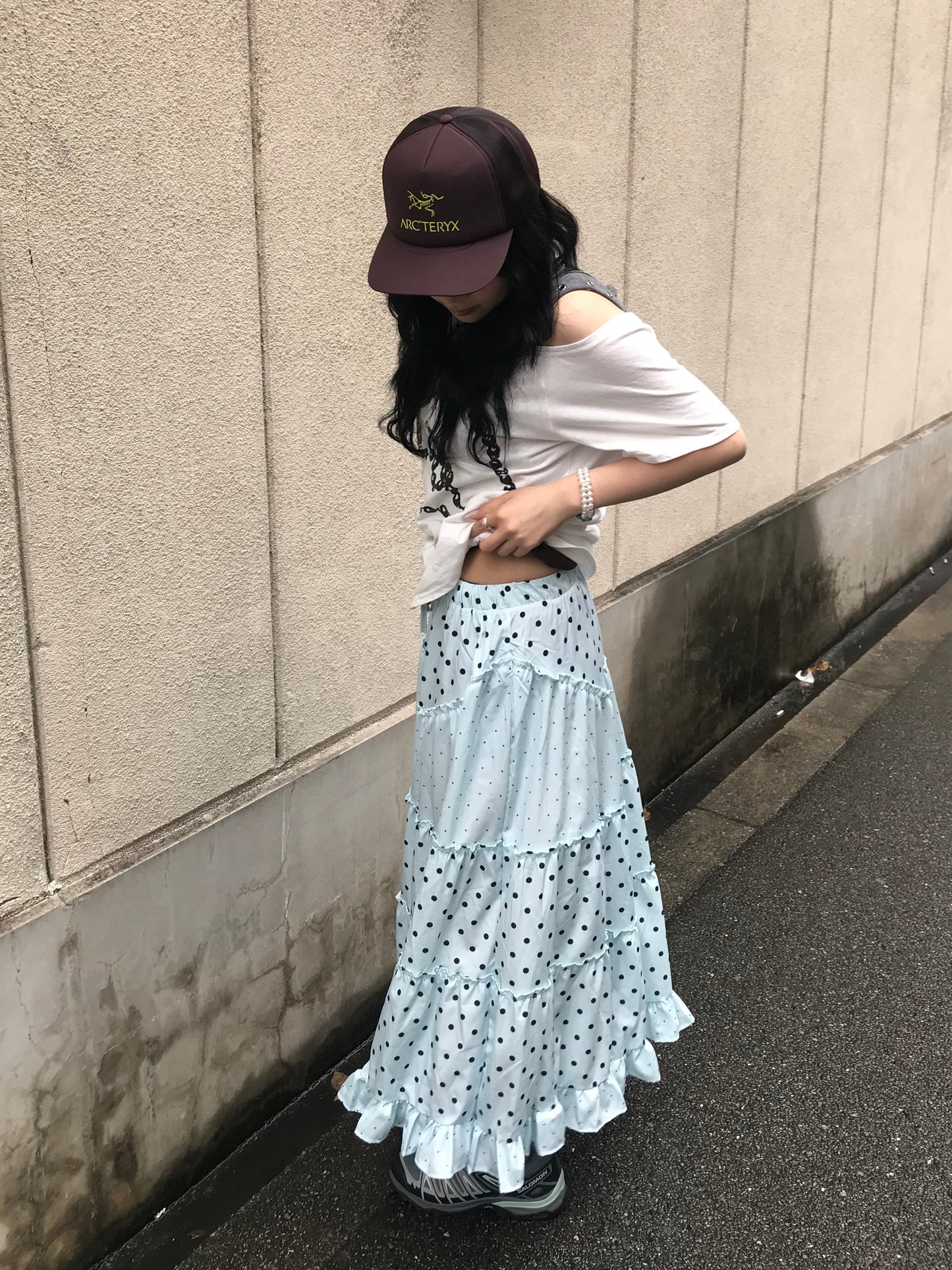 ドットフリルロングスカート DPB89246