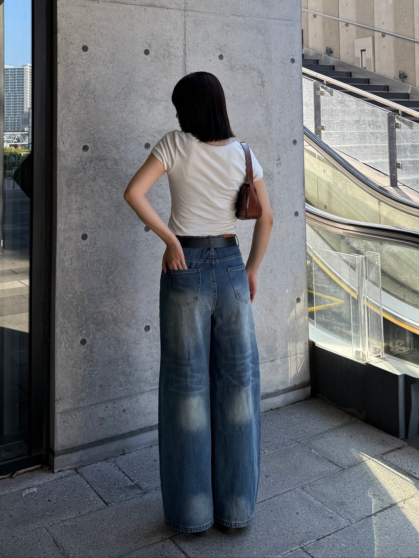 ウォッシュワイドデニムパンツ DPB93015