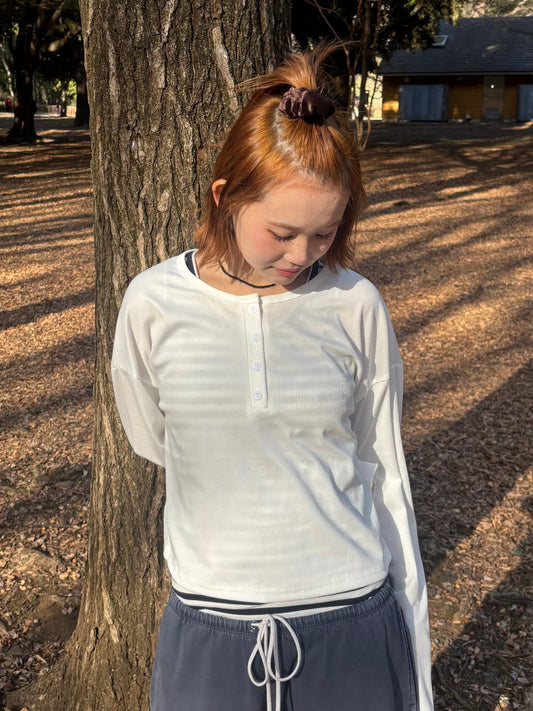 シアーヘンリーネックトップス DPC04030