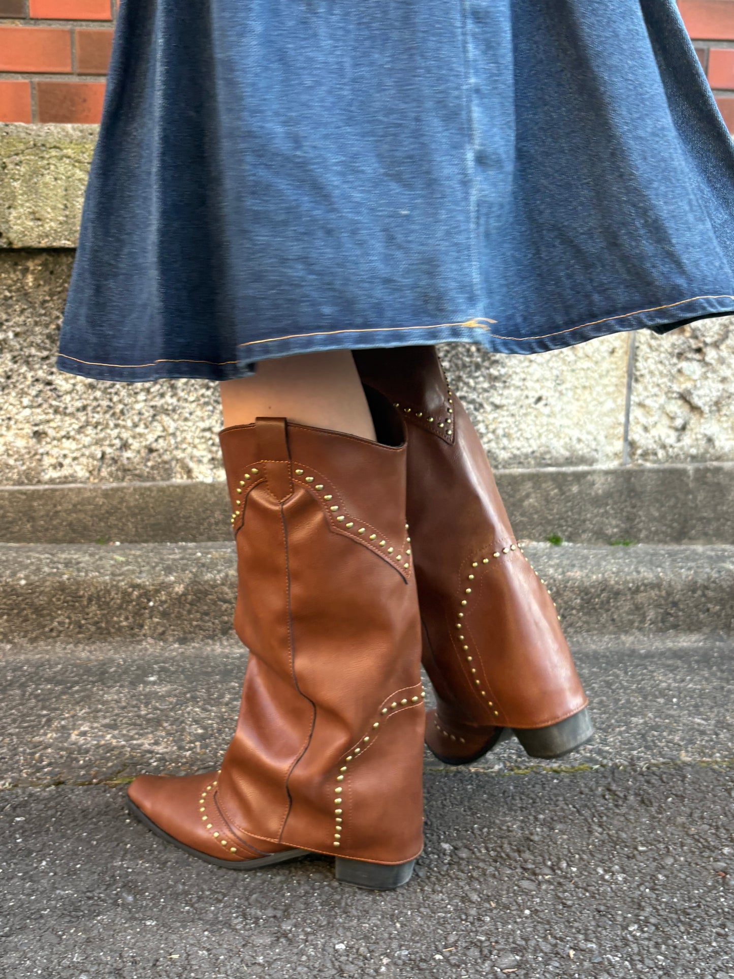 ダークブラウンウエスタンブーツ DPA43799