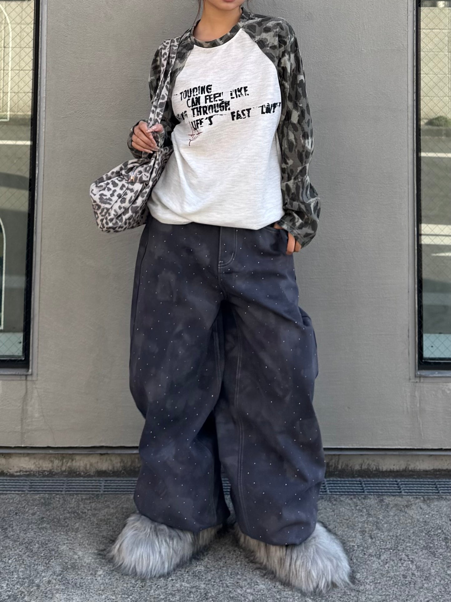 レオパードラグランTシャツ DPB86189