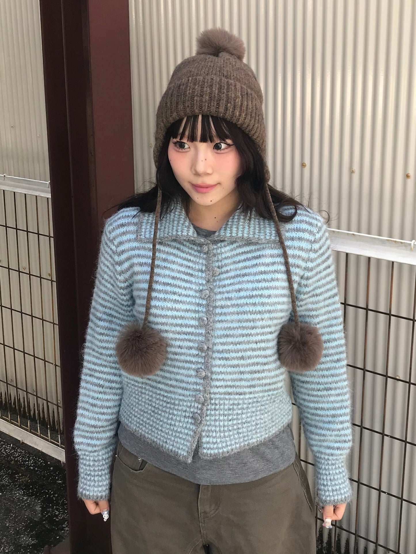 ボーダースカイブルーニット DPB89166