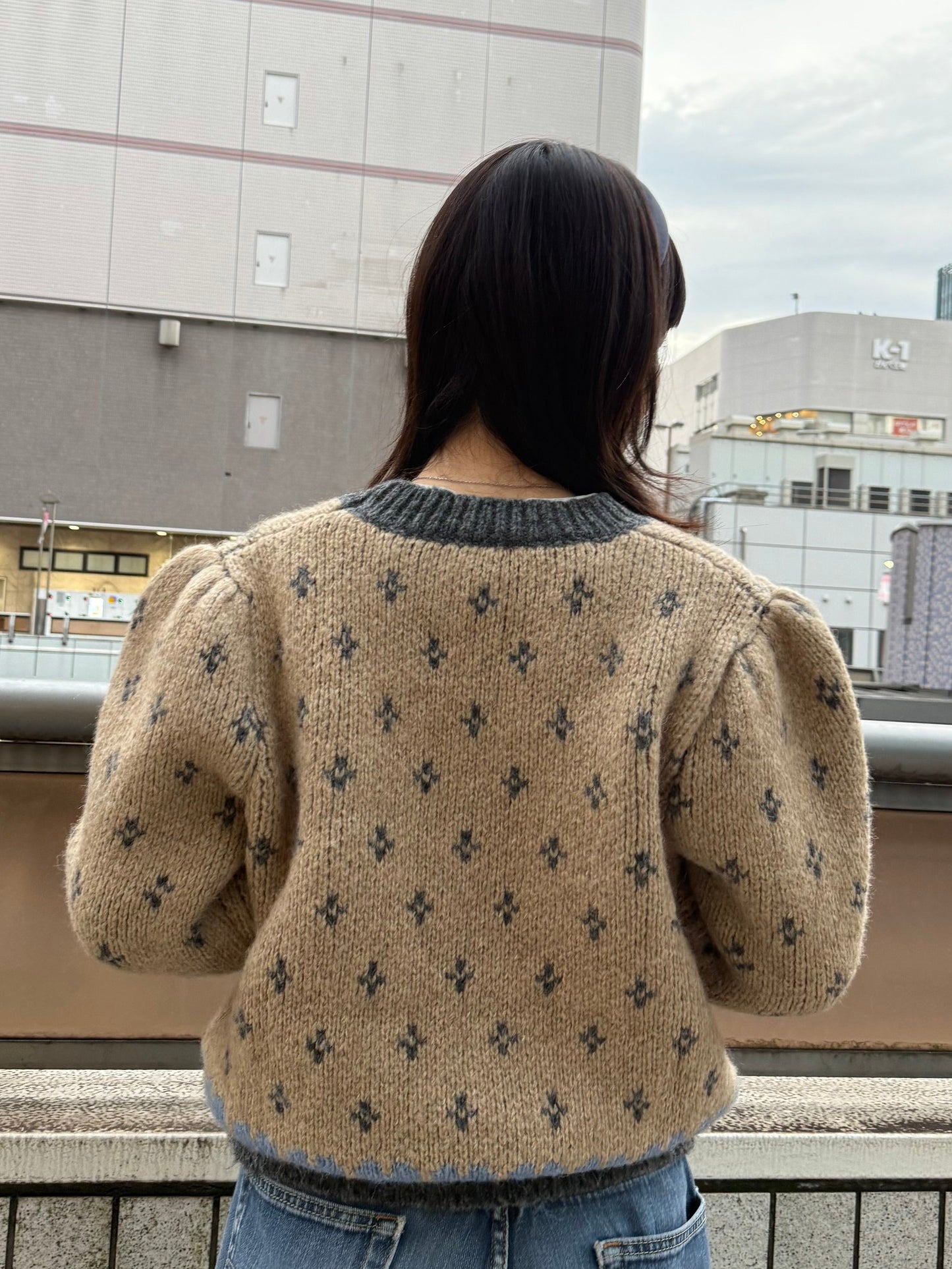 ラウンドネックスクリーンセーター DPA43710