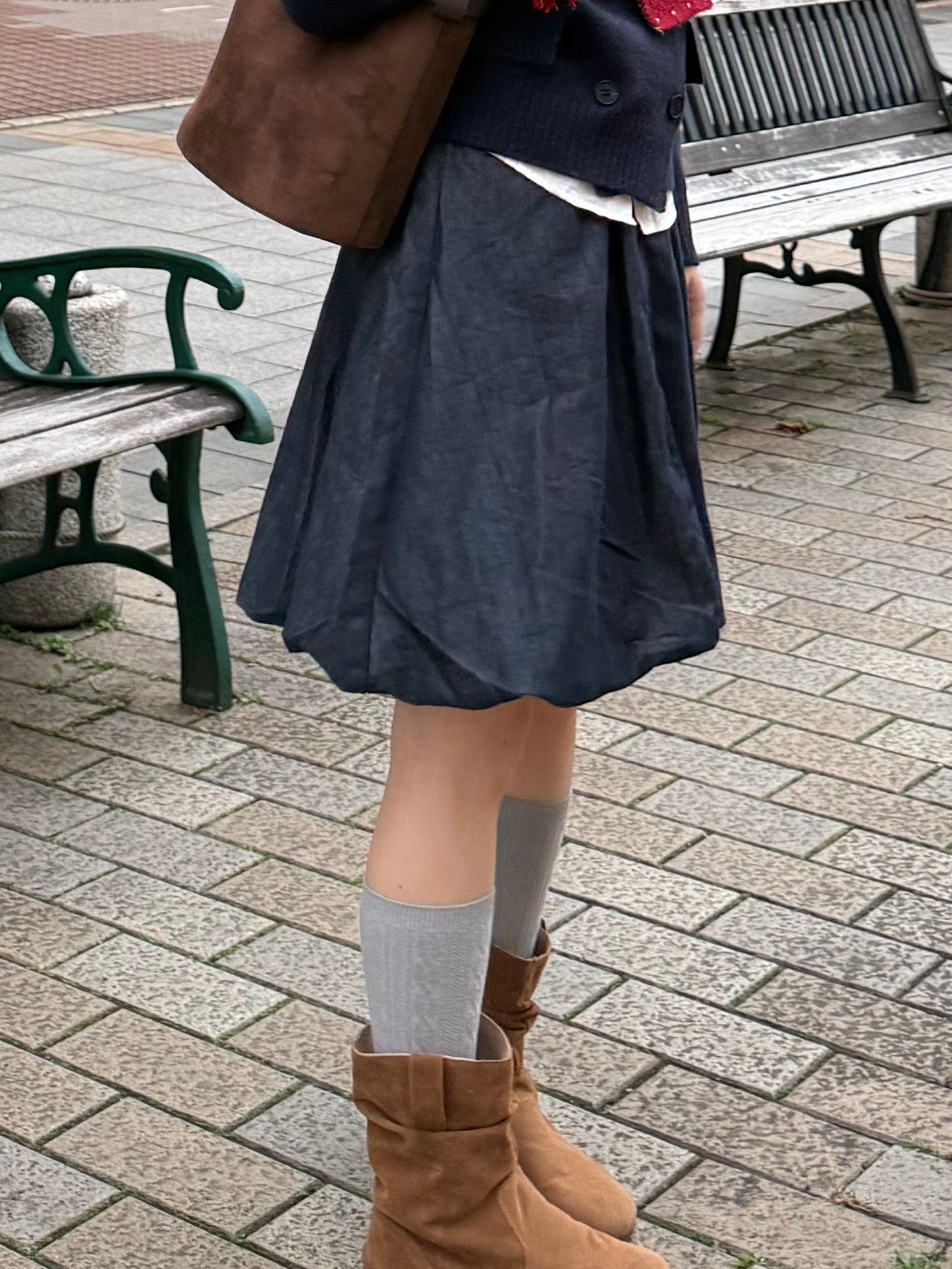 バルーンデニムミディアムスカート DPA43713