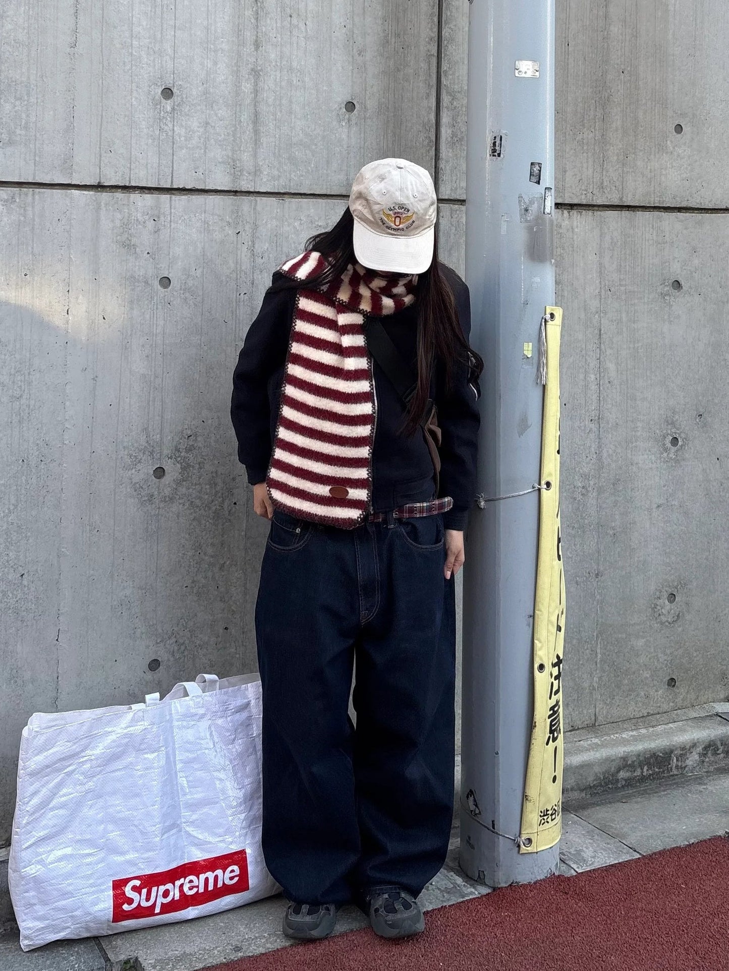 ステッチボーダーニットマフラー DPB92075