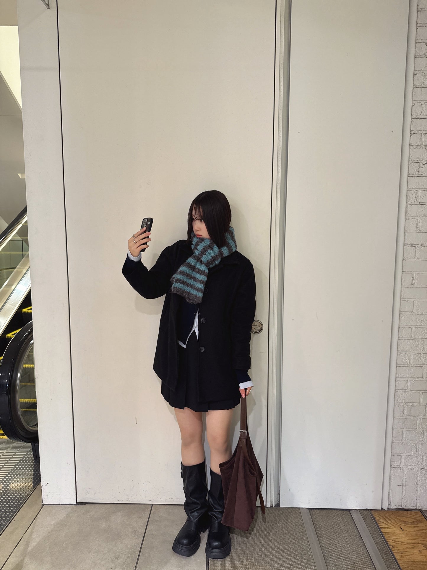 ボーダーニットマフラー DPB93057