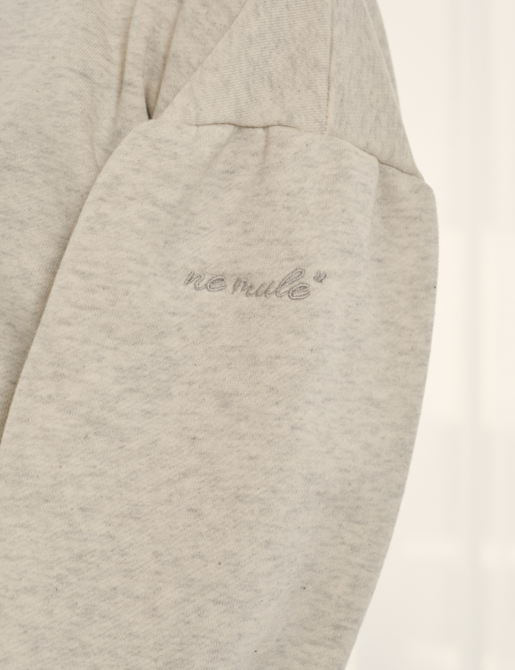 NE MULE" mini sweatshirt & camisole one-piece