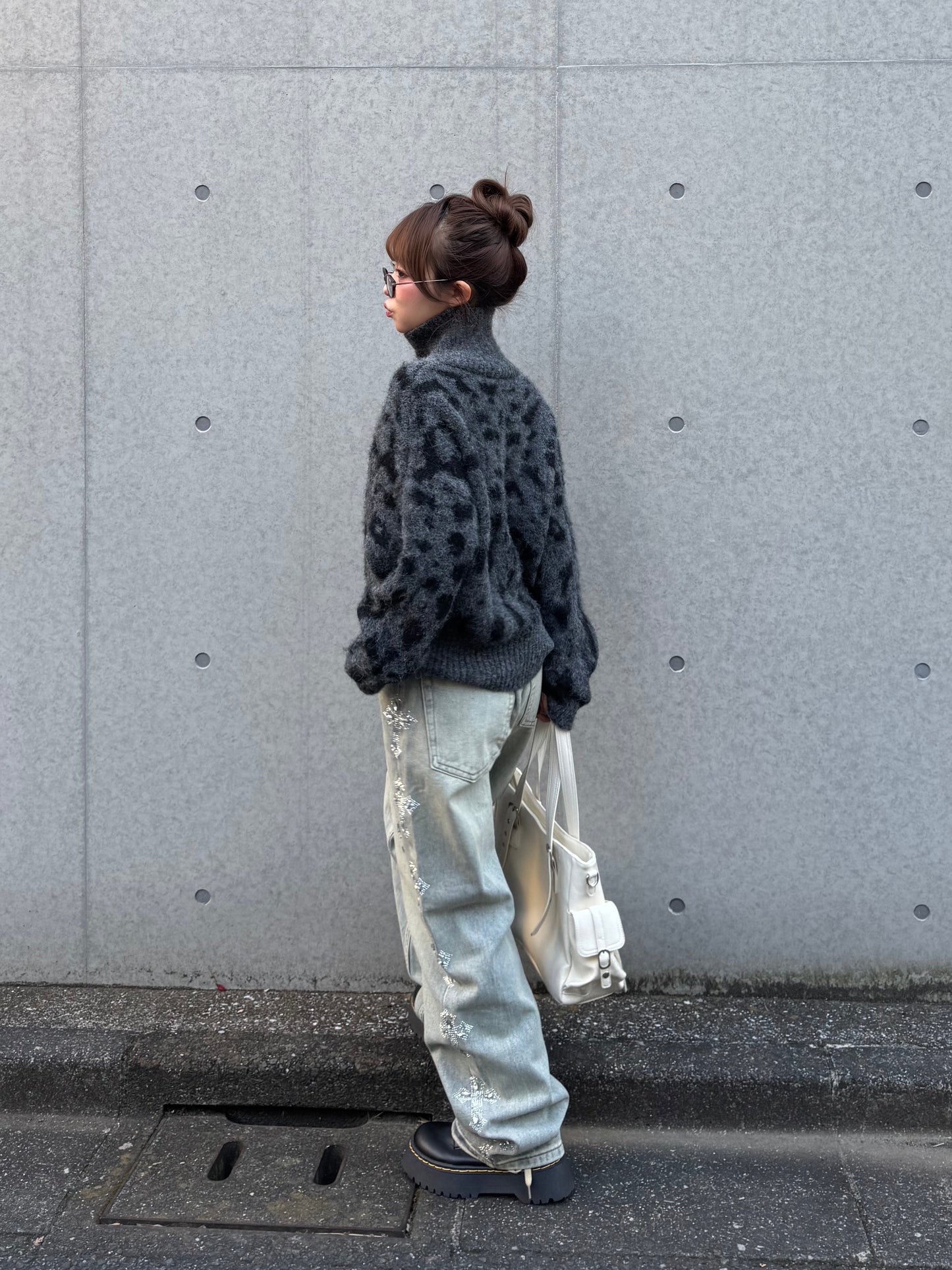 サイドクロスビジューデニムパンツ DPB86169