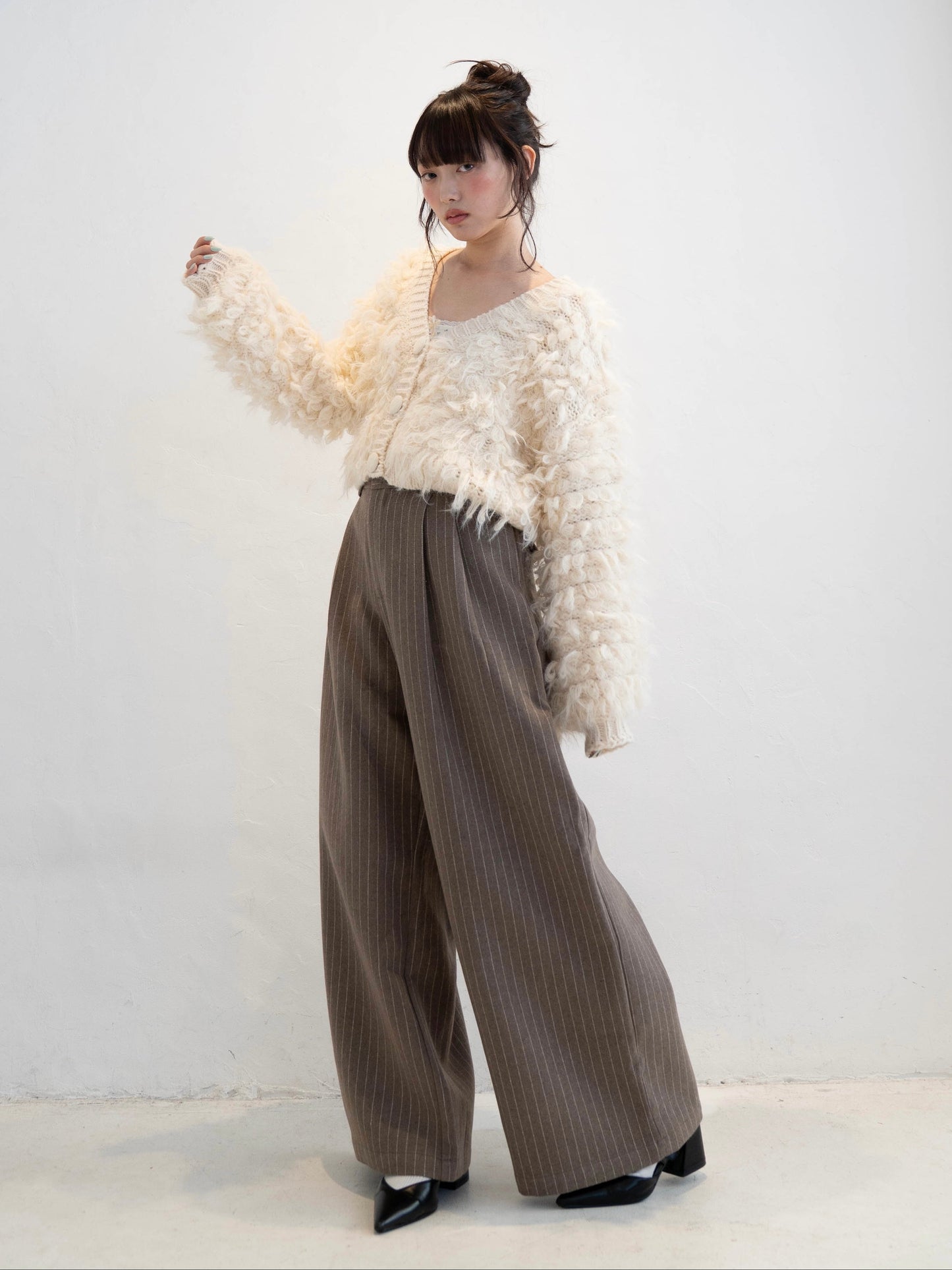 ウエストタックストライプパンツ DPC02007