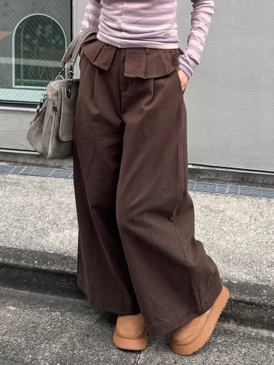 ウエストフリルワイドパンツ DPB91109