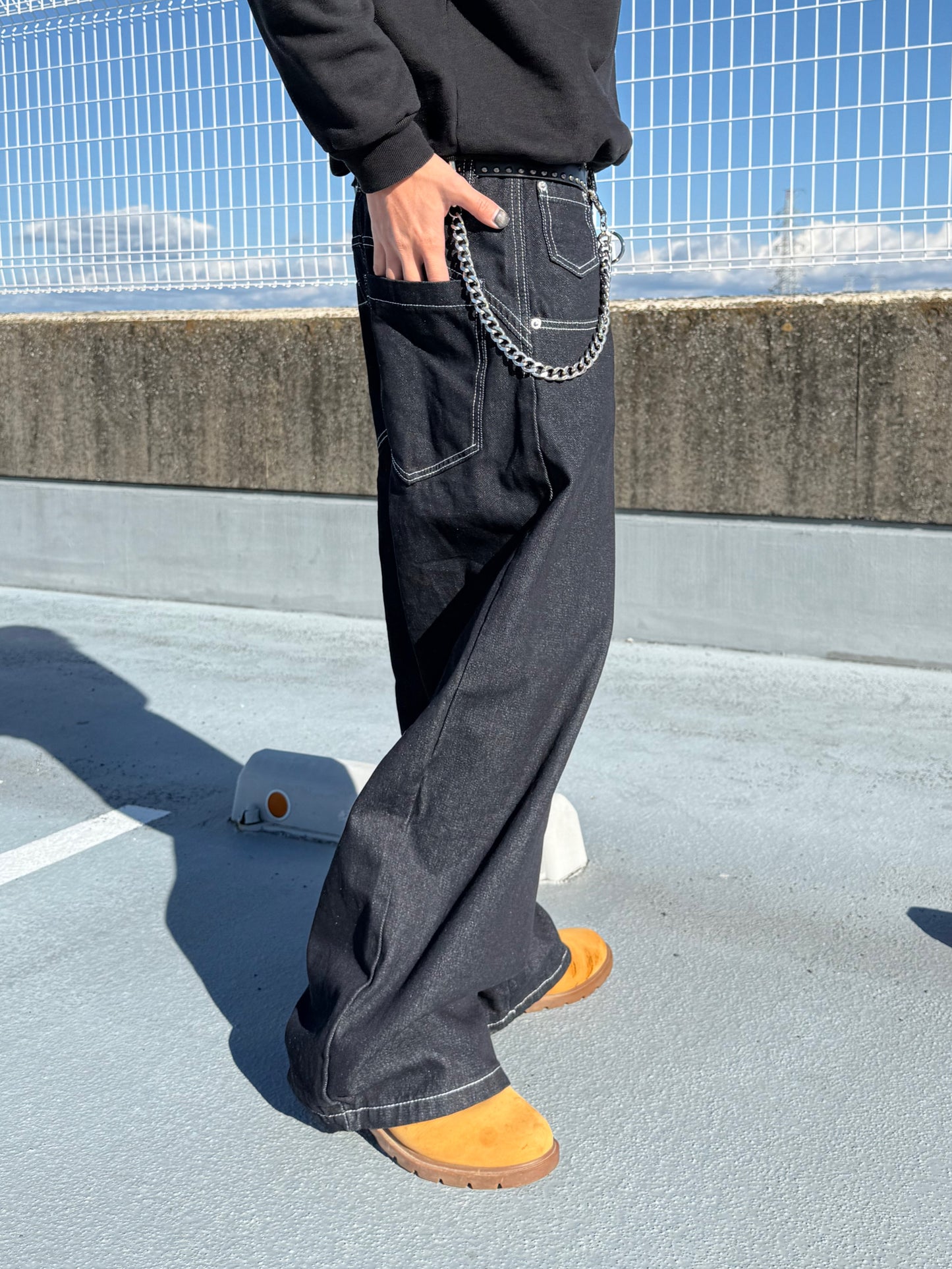 フロントデザインデニムパンツ DPB90108