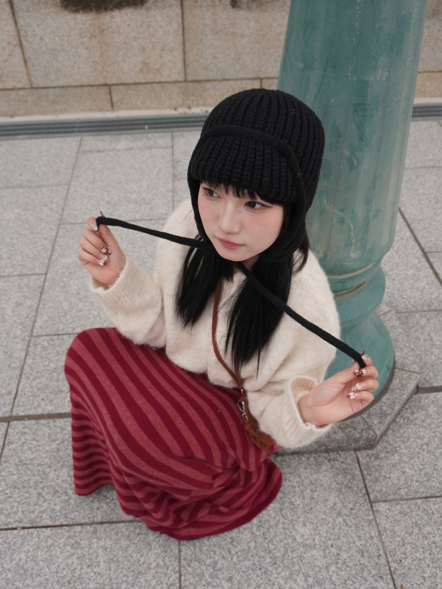 ボーダーニットロングスカート DPB85380