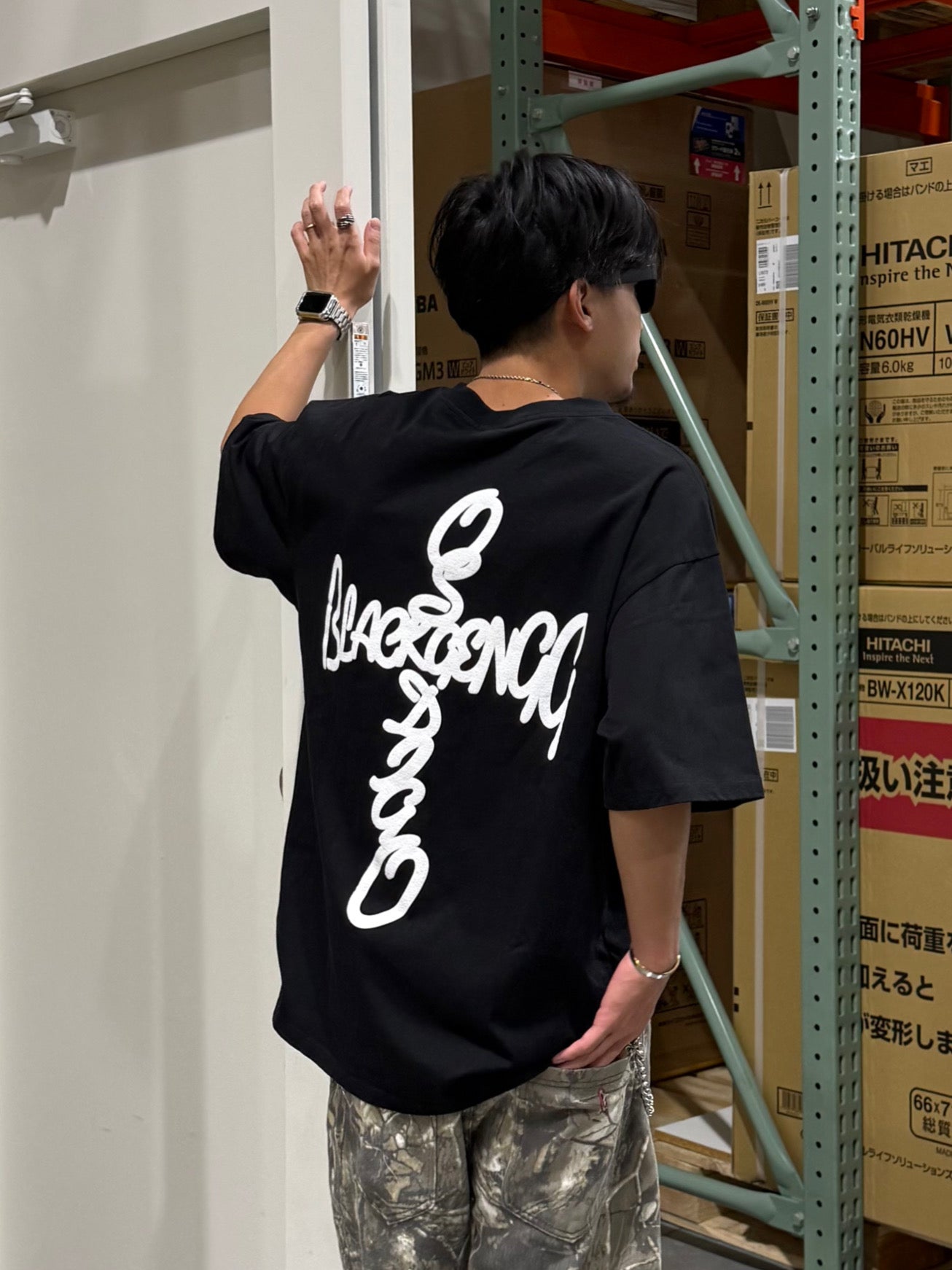フォームプリントバックロゴTシャツ DPB90223
