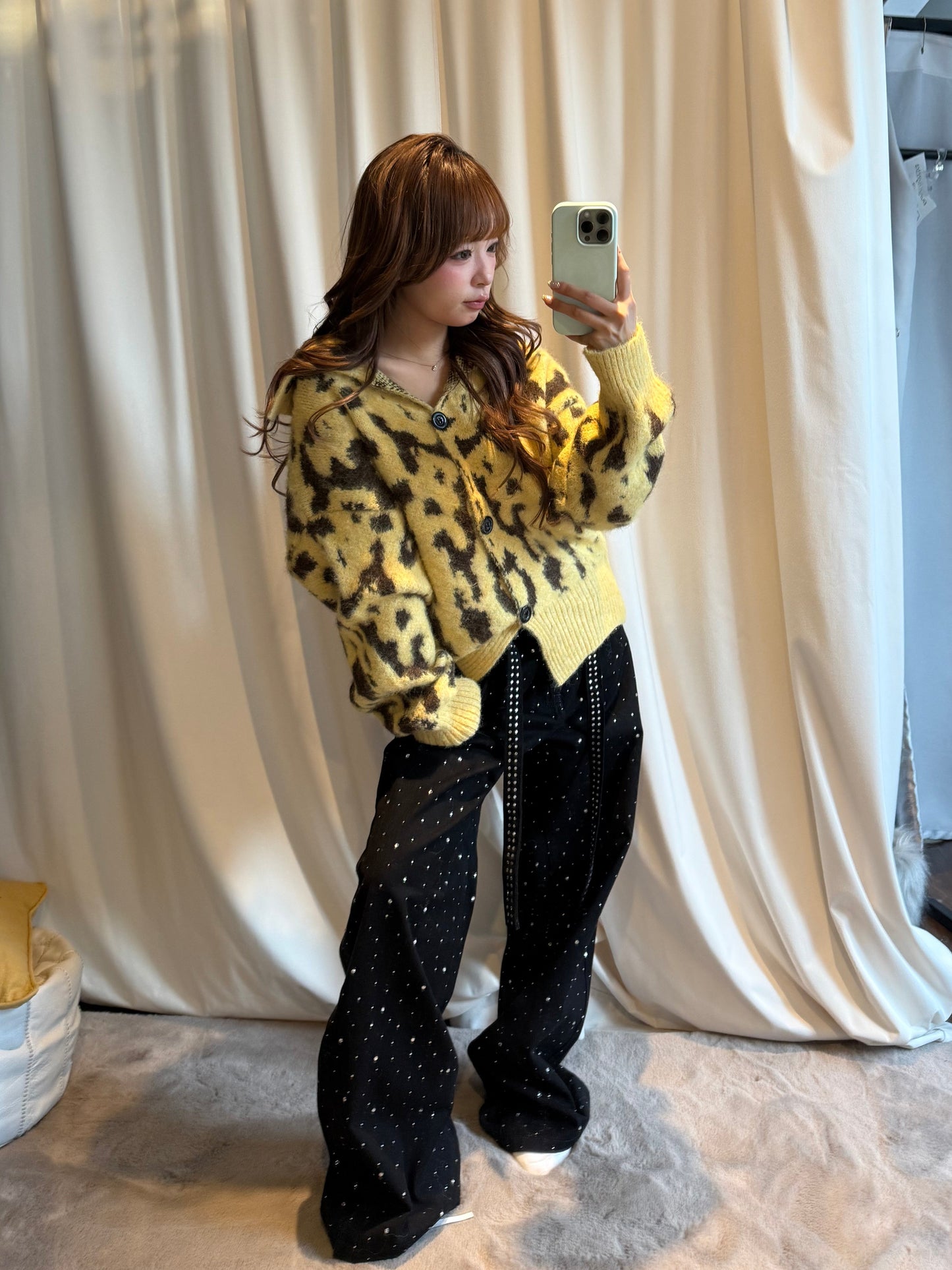 レオパードハイネックカーディガン DPB86181