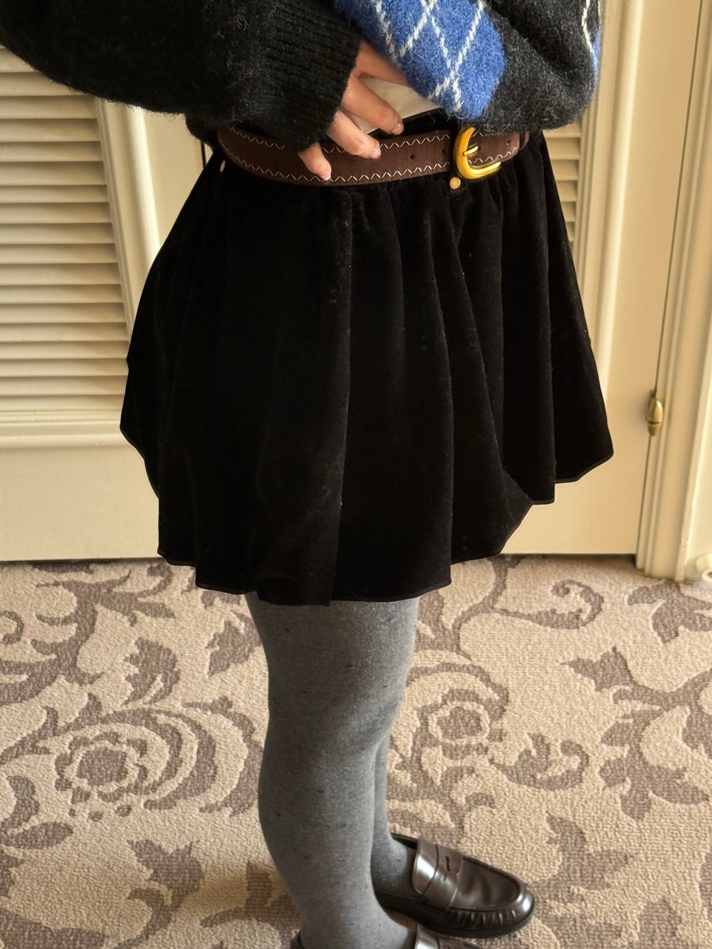 ブラックバルーンミニスカート DPA43719